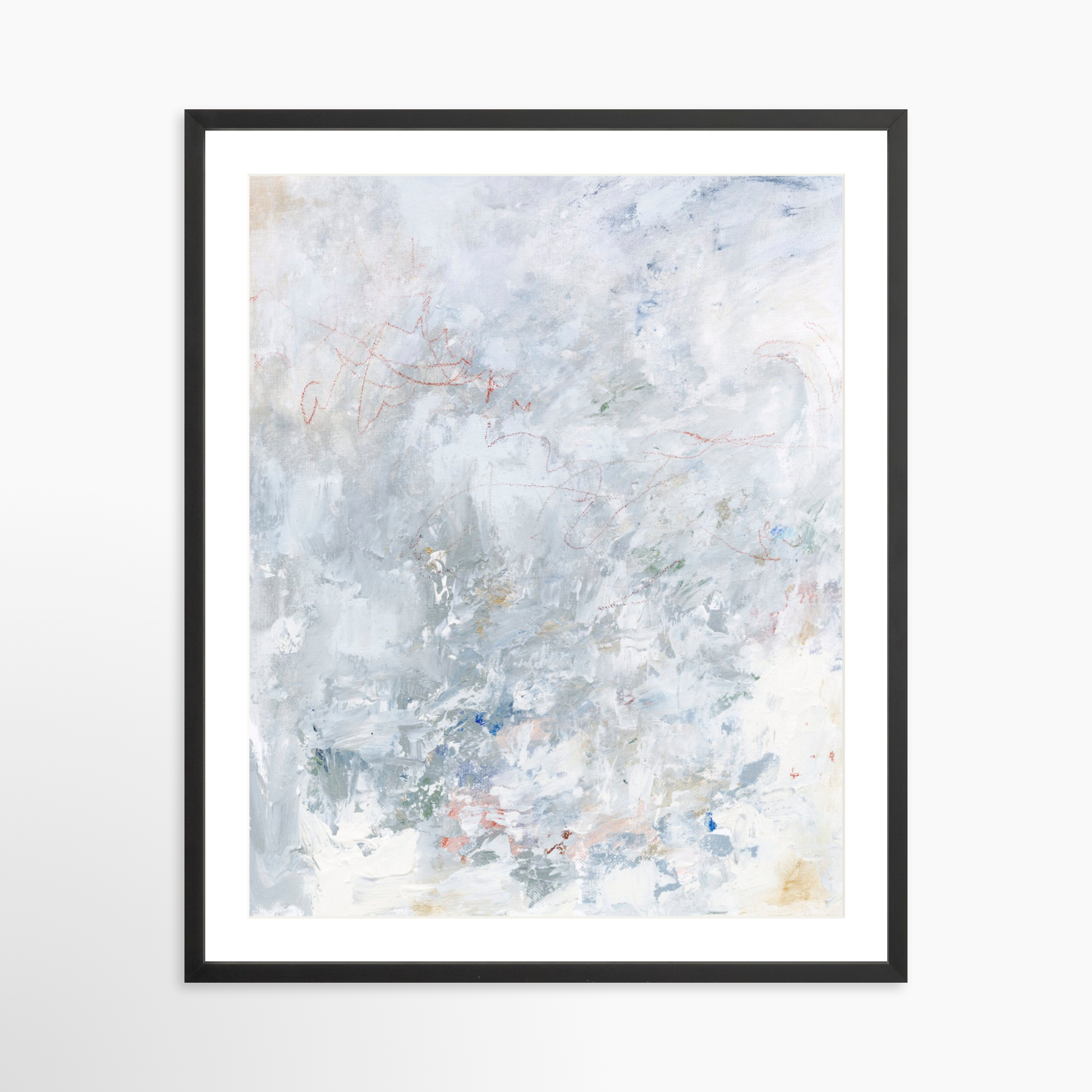 24x30 / Black Frame + White Mat