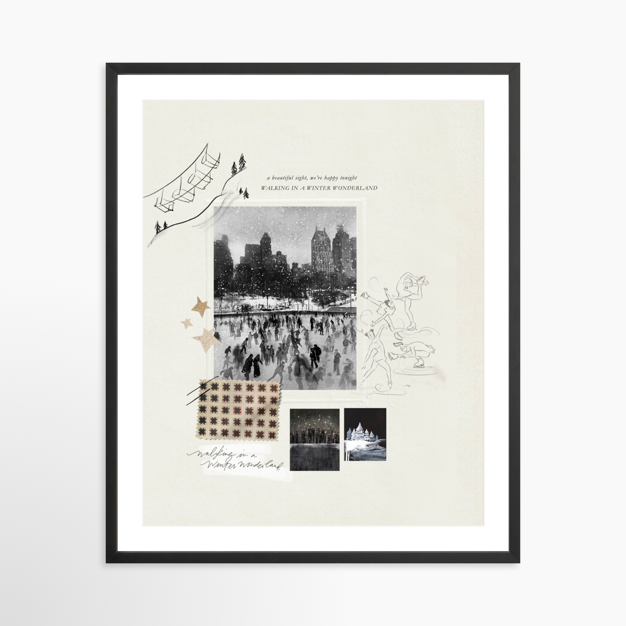 24x30 / Black Frame + White Mat