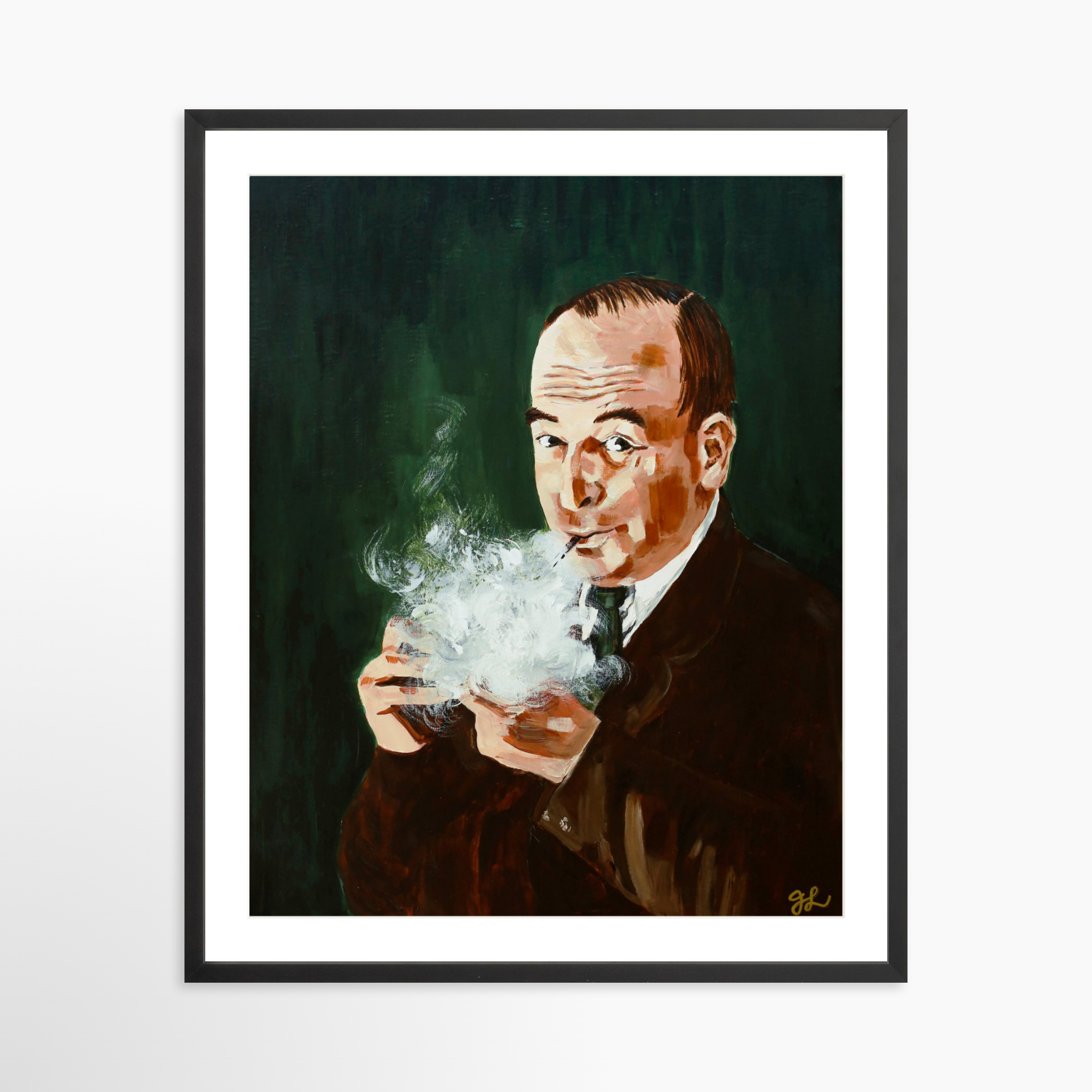 24x30 / Black Frame + White Mat