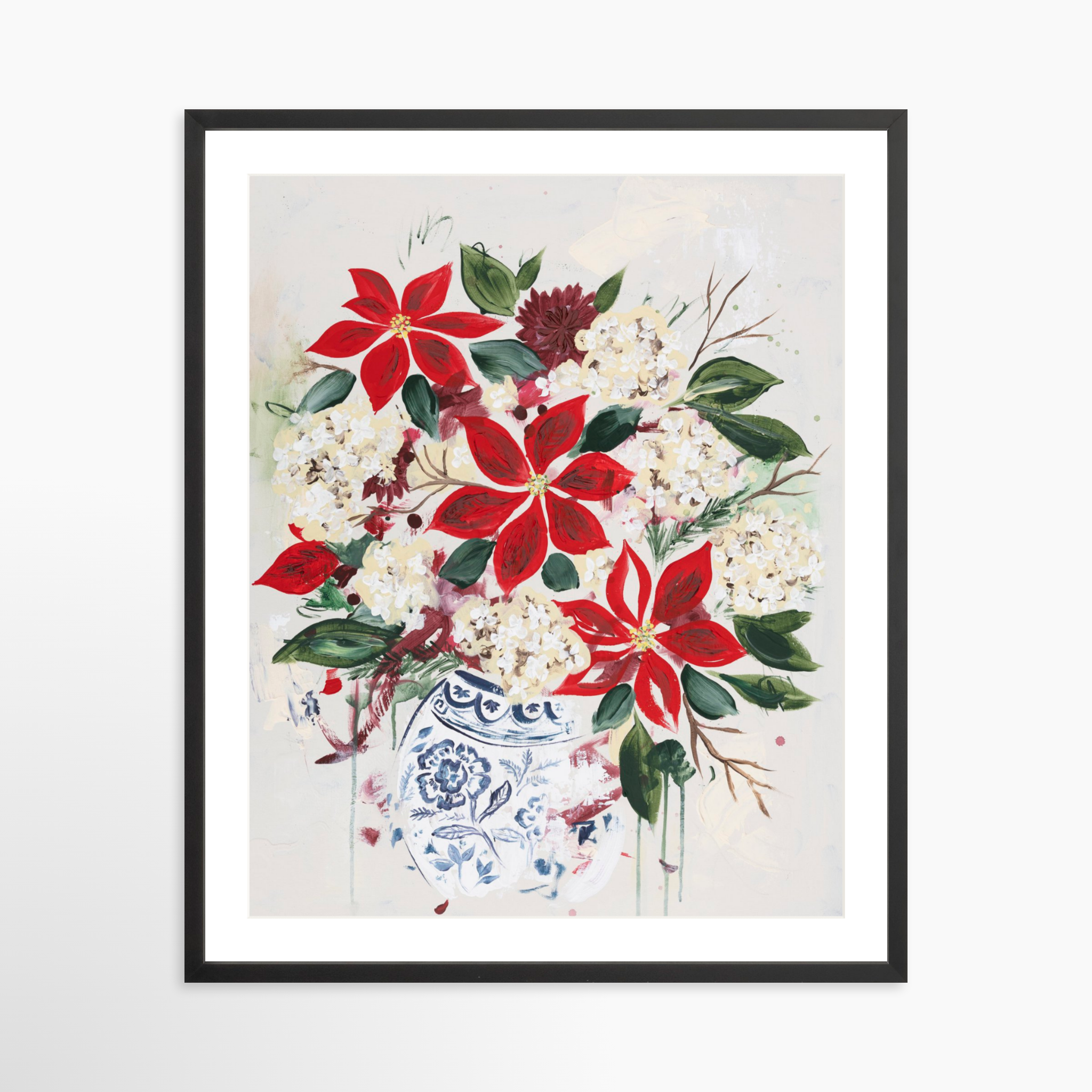 24x30 / Black Frame + White Mat
