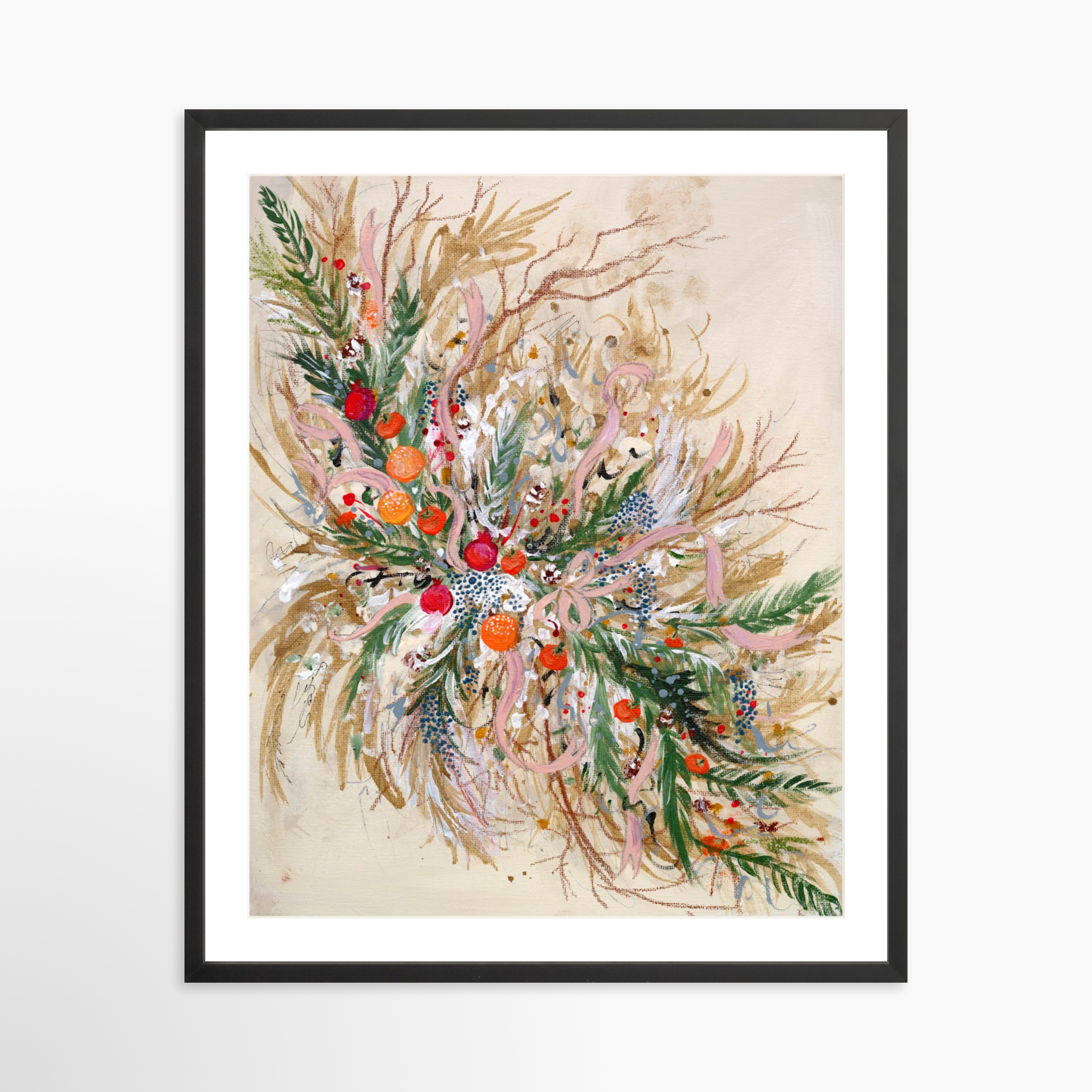 24x30 / Black Frame + White Mat
