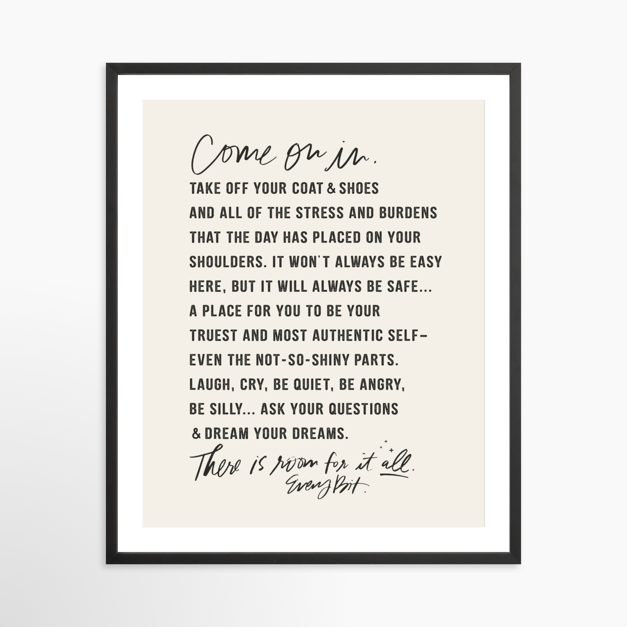 24x30 / Black Frame + White Mat