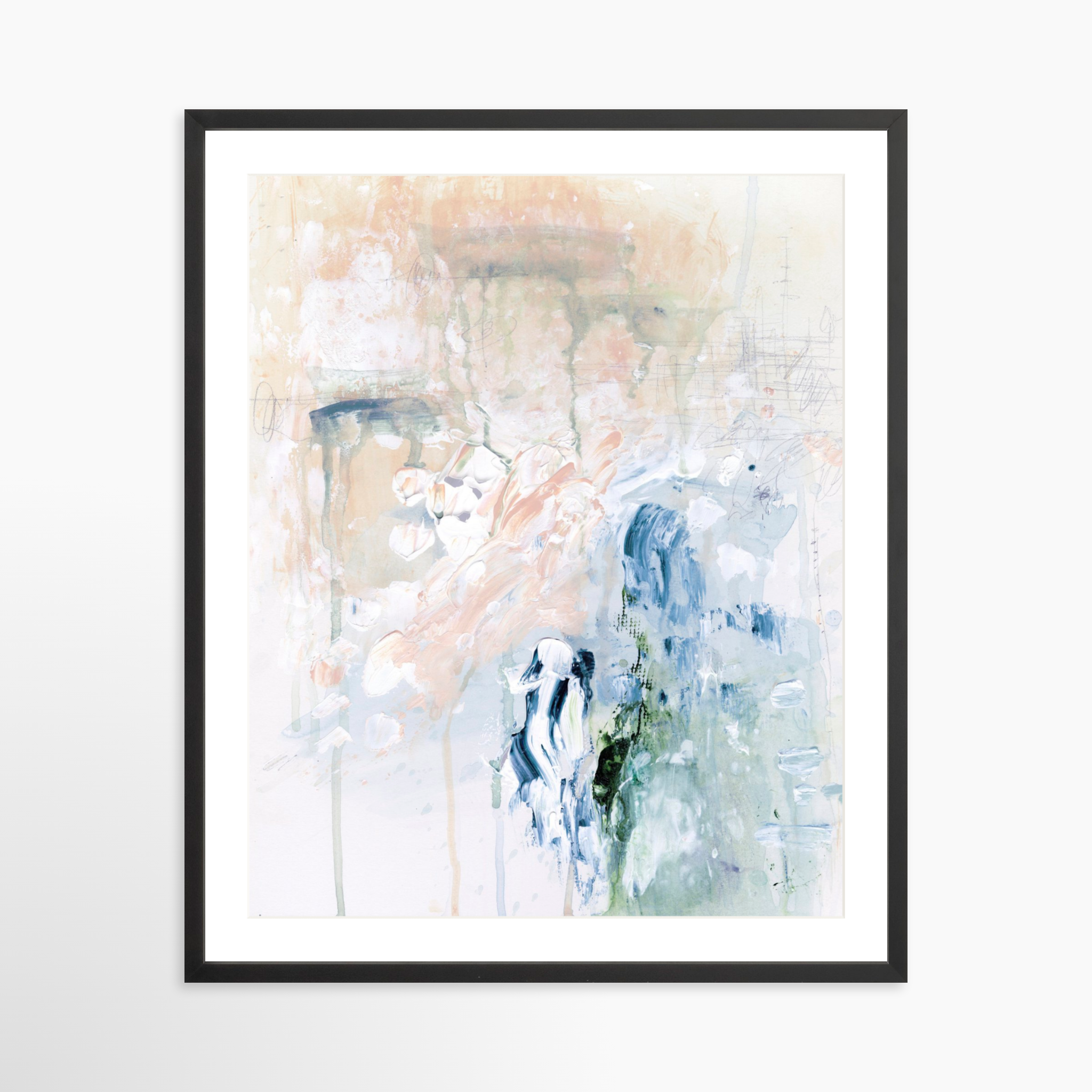 24x30 / Black Frame + White Mat