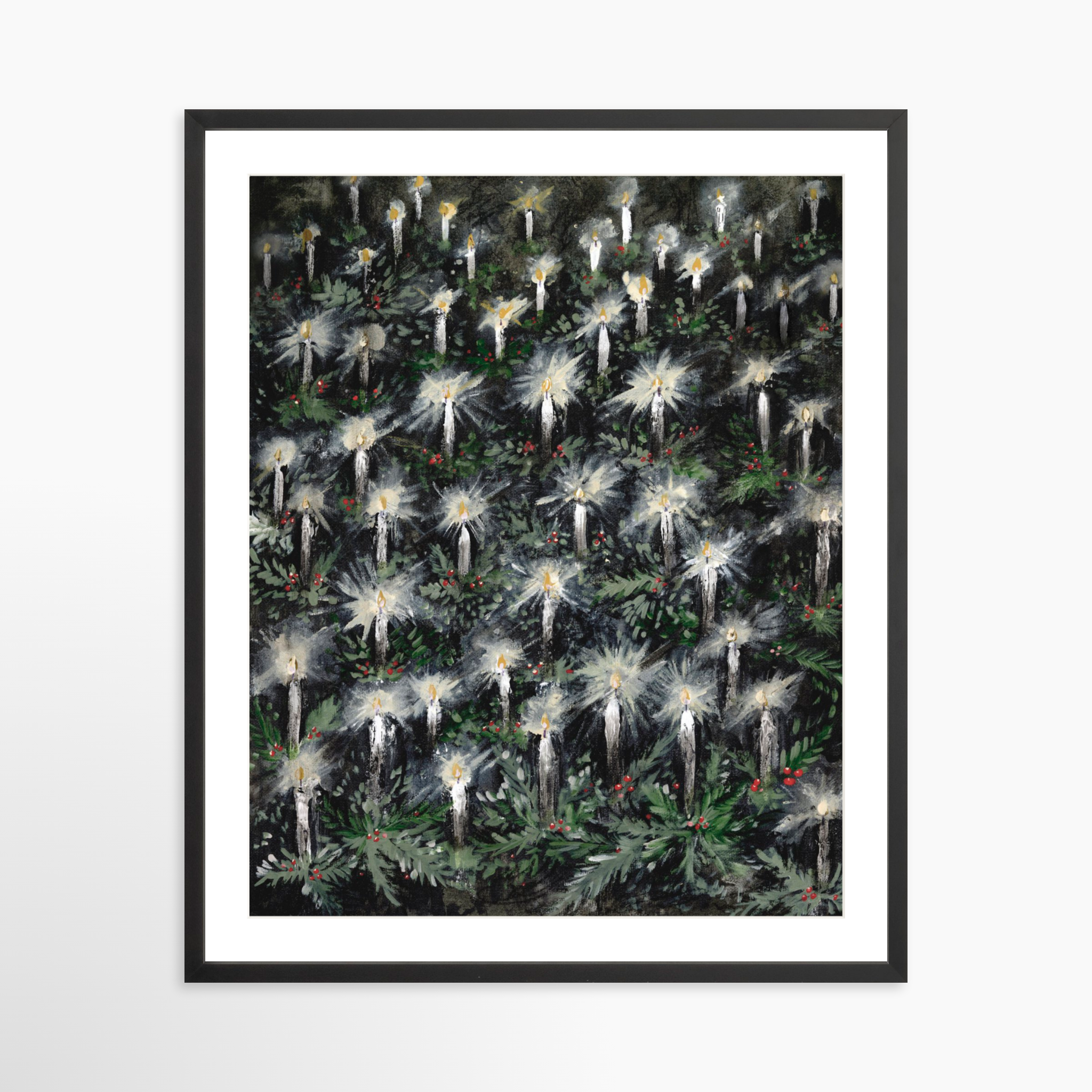 24x30 / Black Frame + White Mat