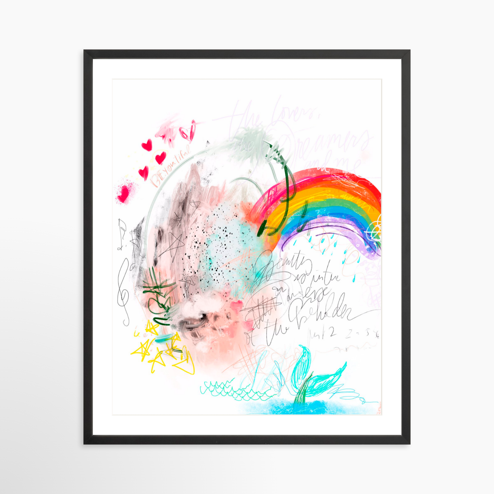 24x30 / Black Frame + White Mat