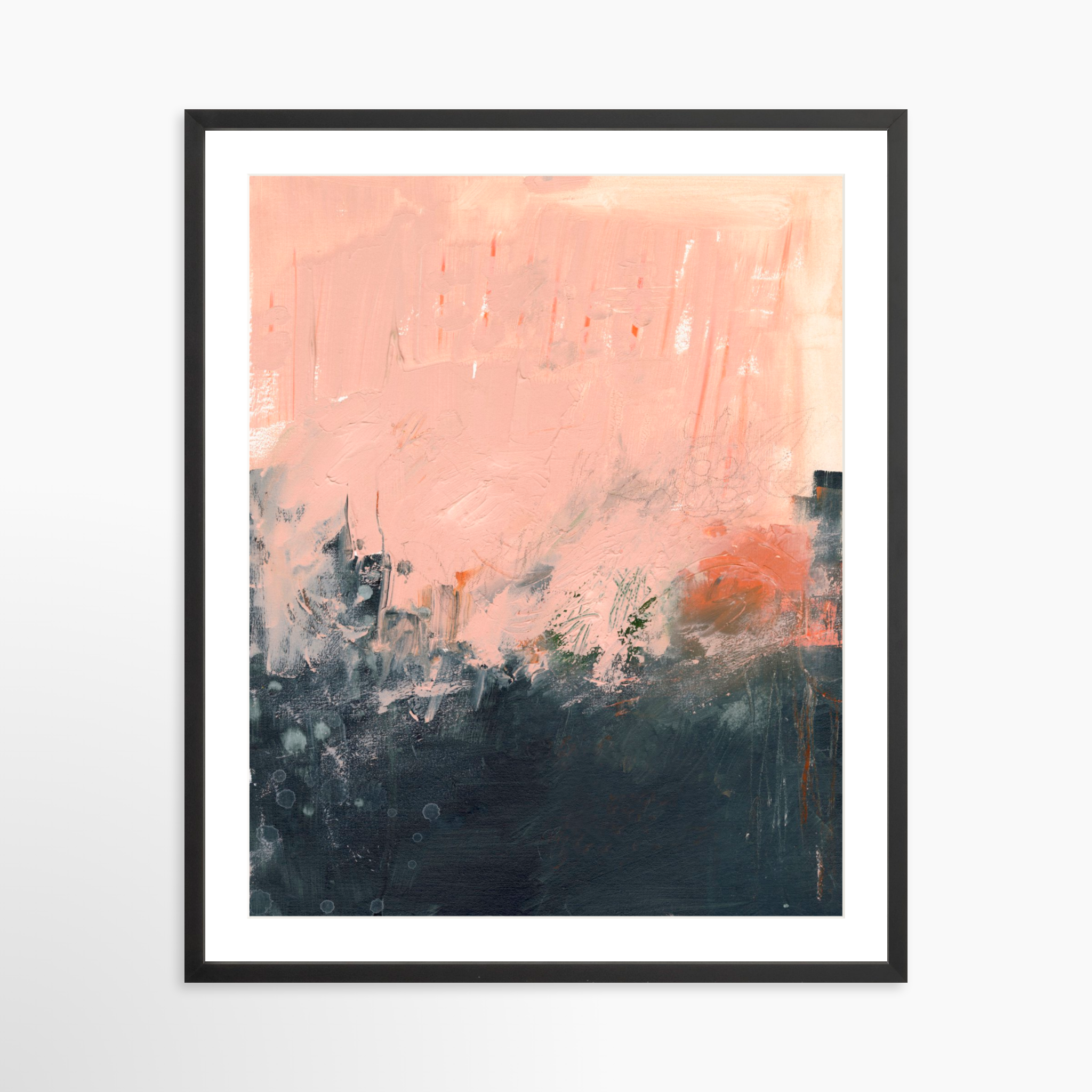 24x30 / Black Frame + White Mat