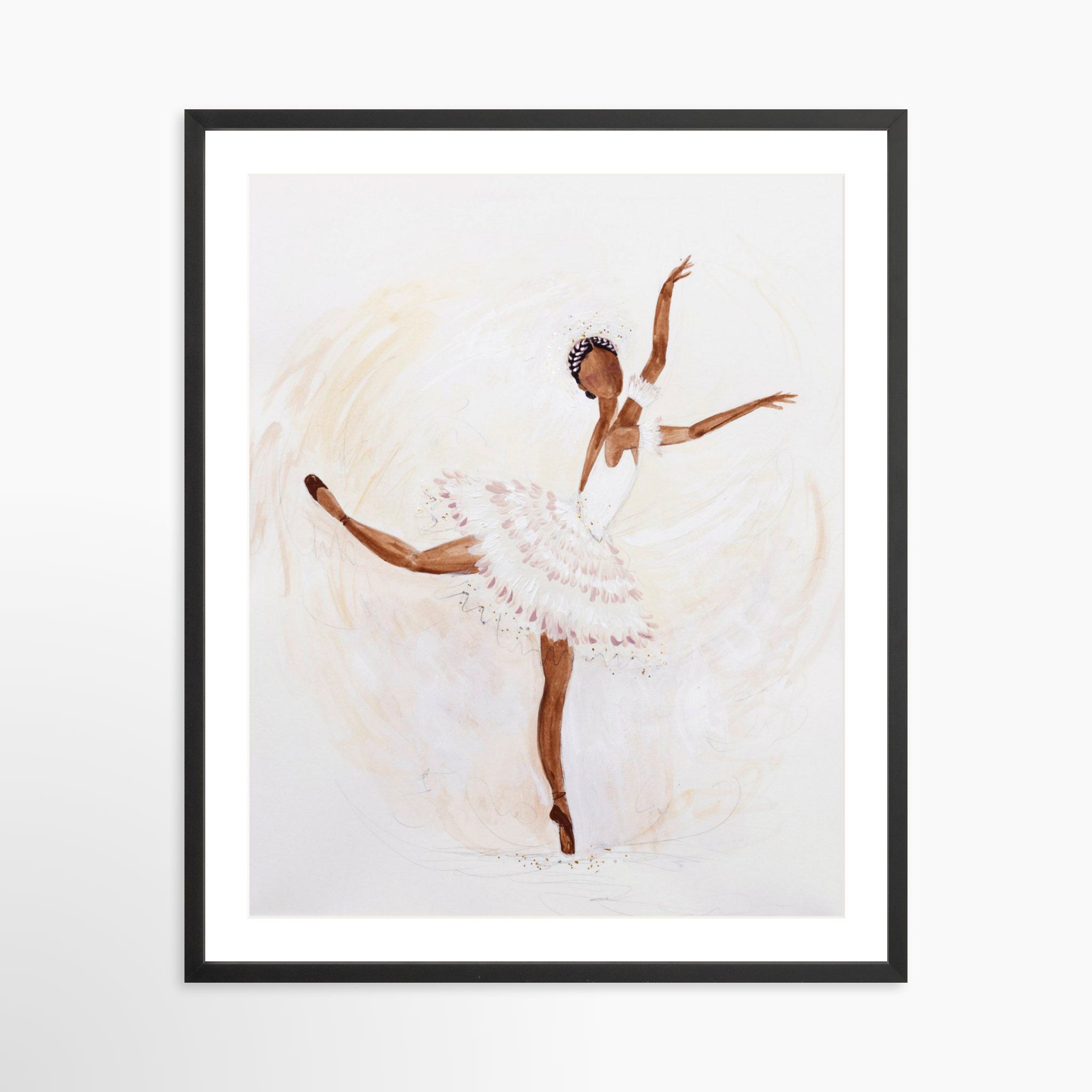 24x30 / Black Frame + White Mat