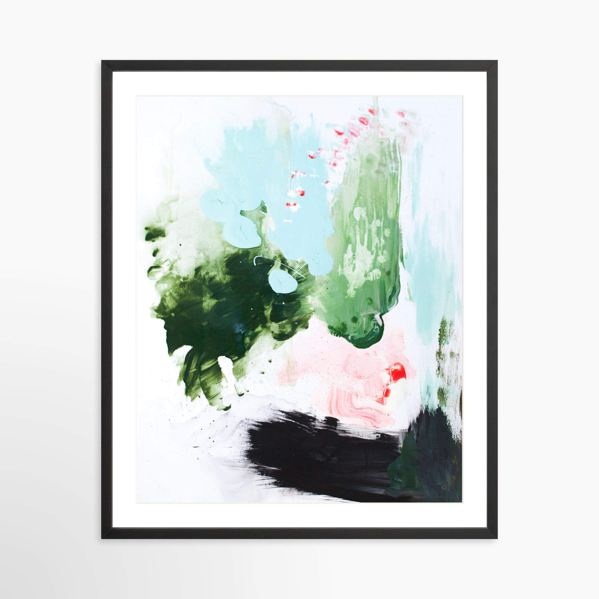 24x30 / Black Frame + White Mat