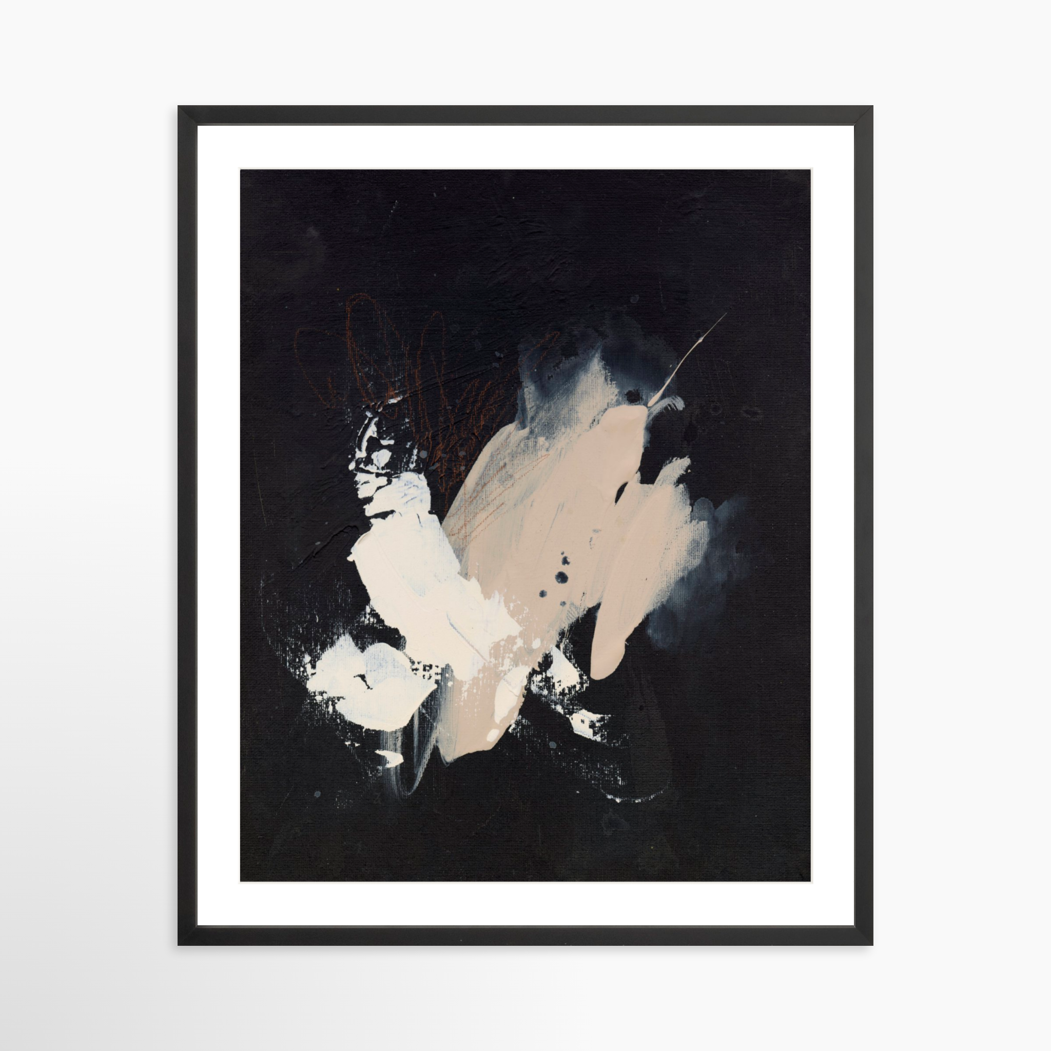 24x30 / Black Frame + White Mat