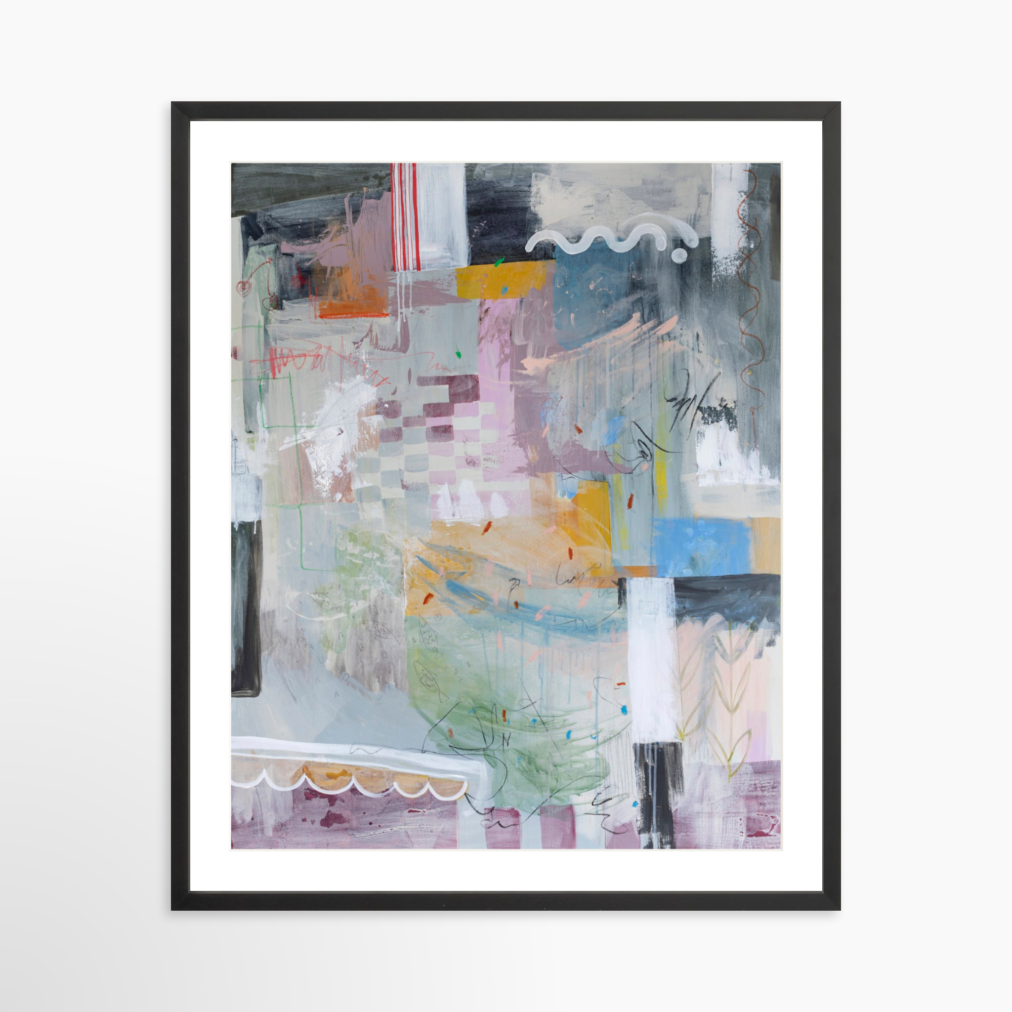 24x30 / Black Frame + White Mat