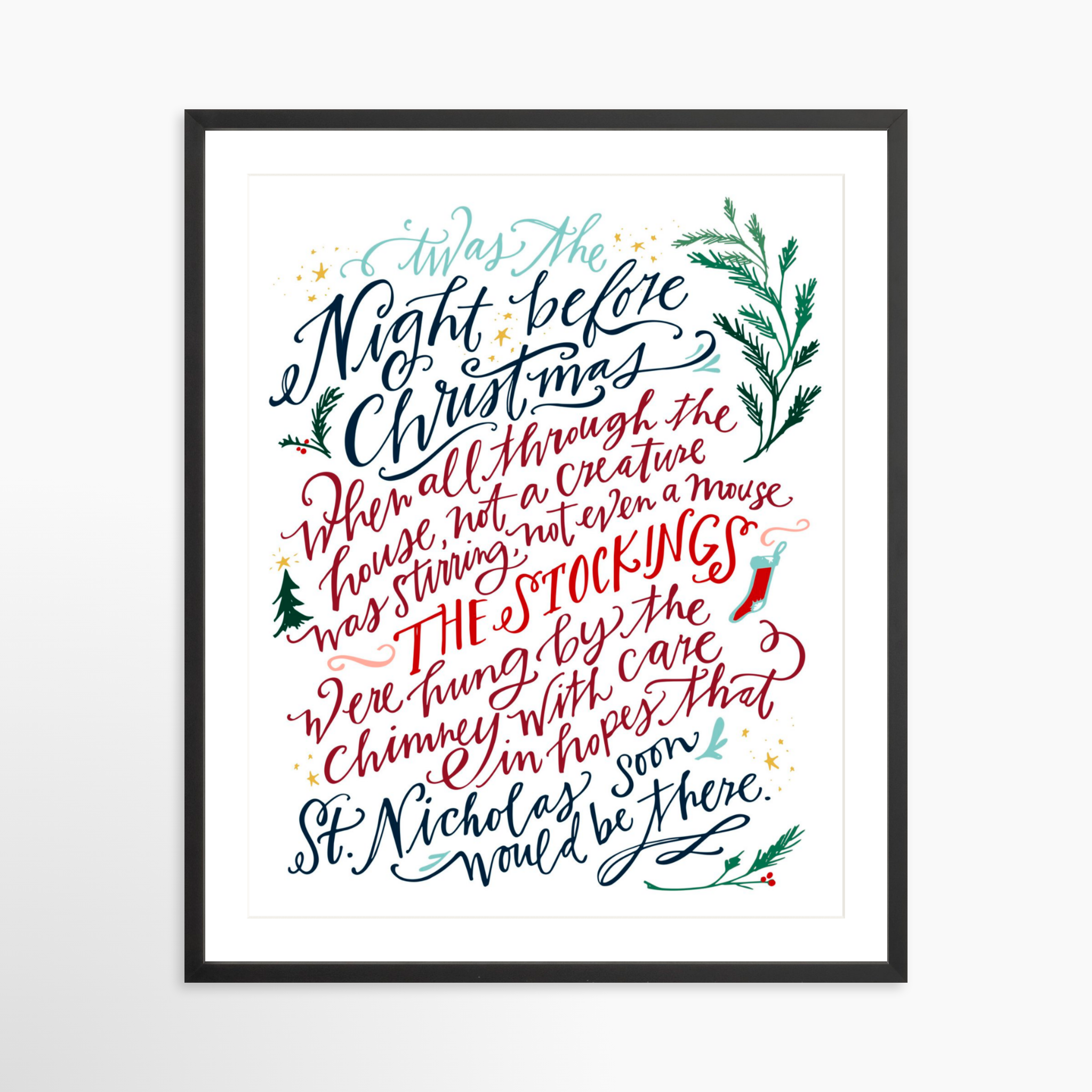 24x30 / Black Frame + White Mat