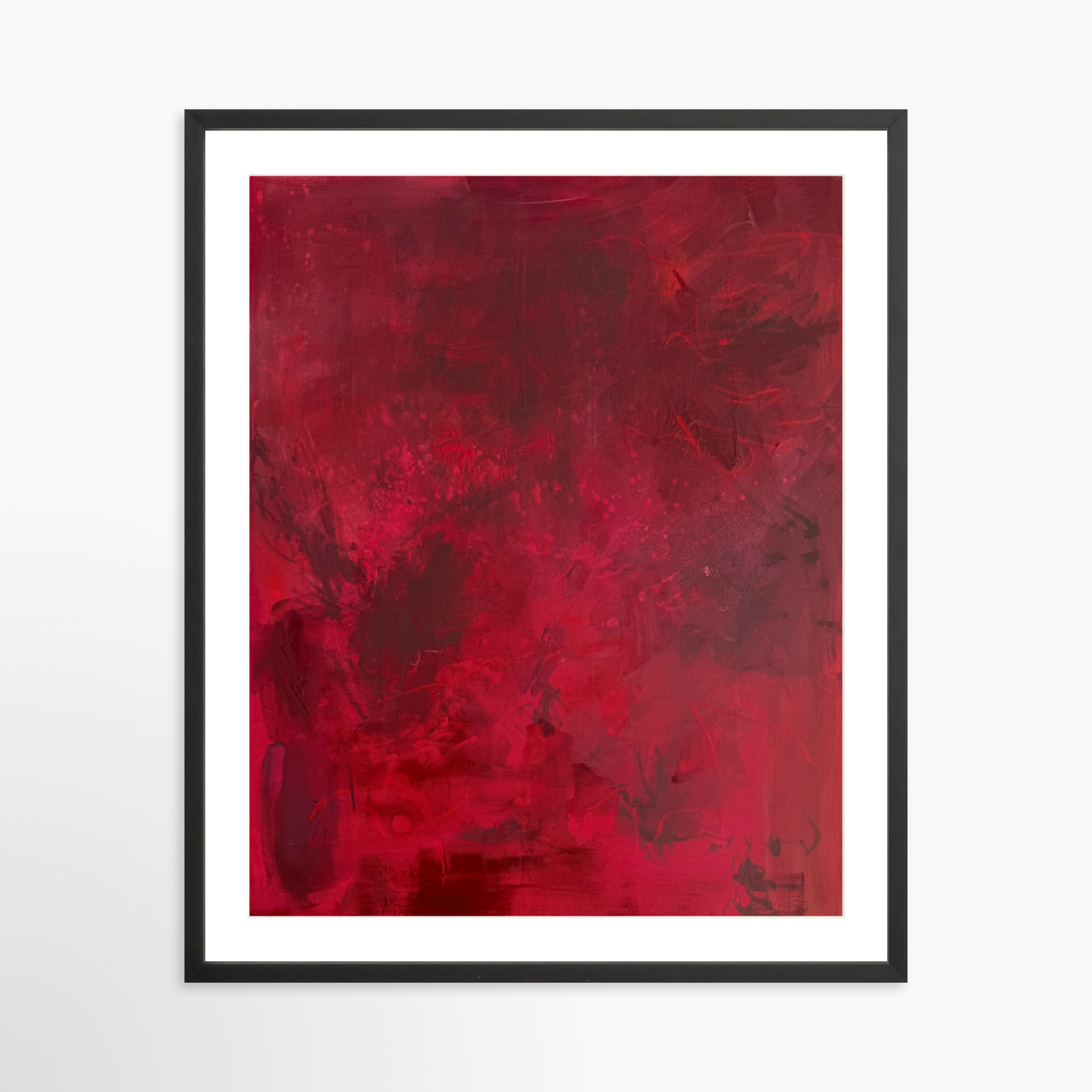 24x30 / Black Frame + White Mat