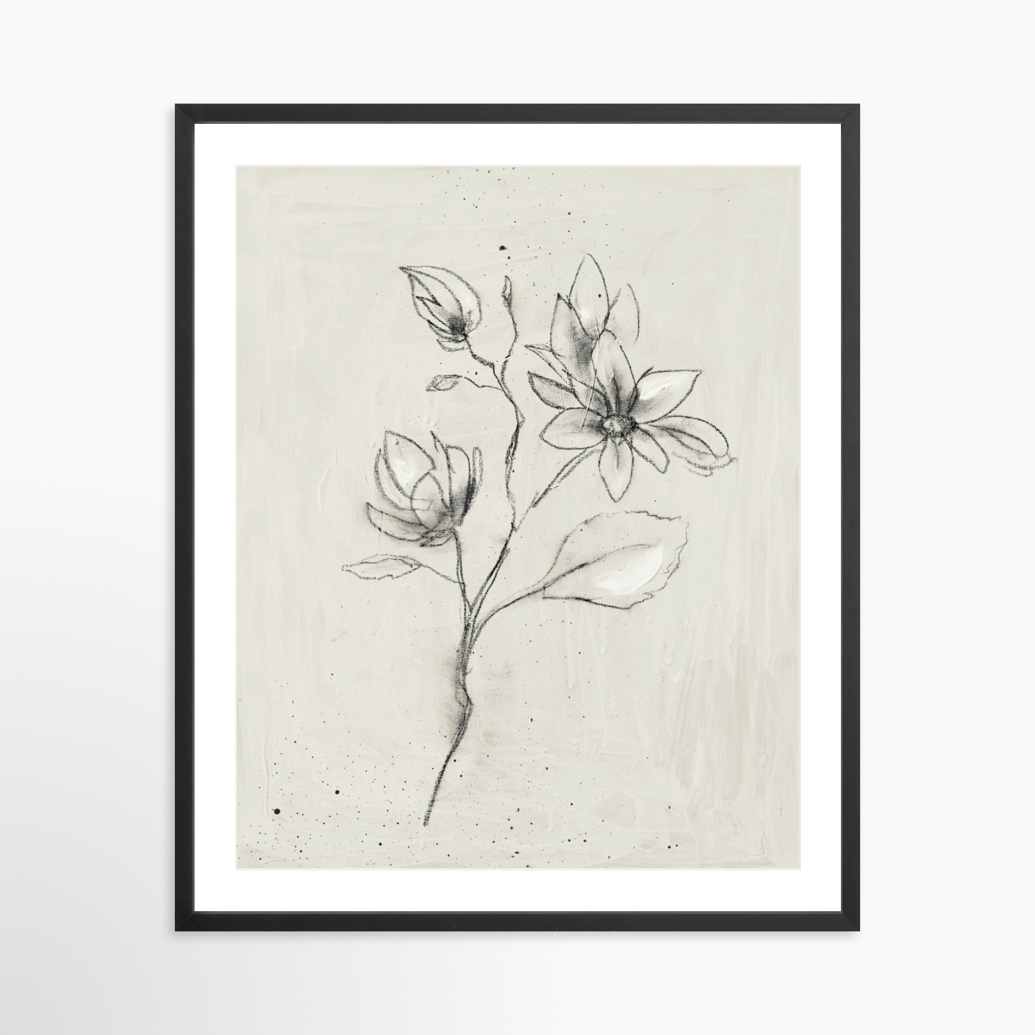 24x30 / Black Frame + White Mat