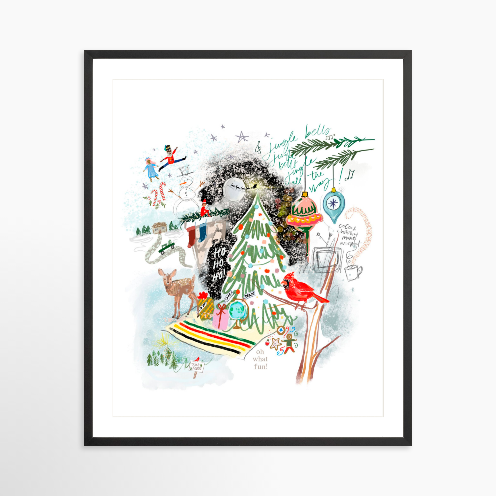 24x30 / Black Frame + White Mat