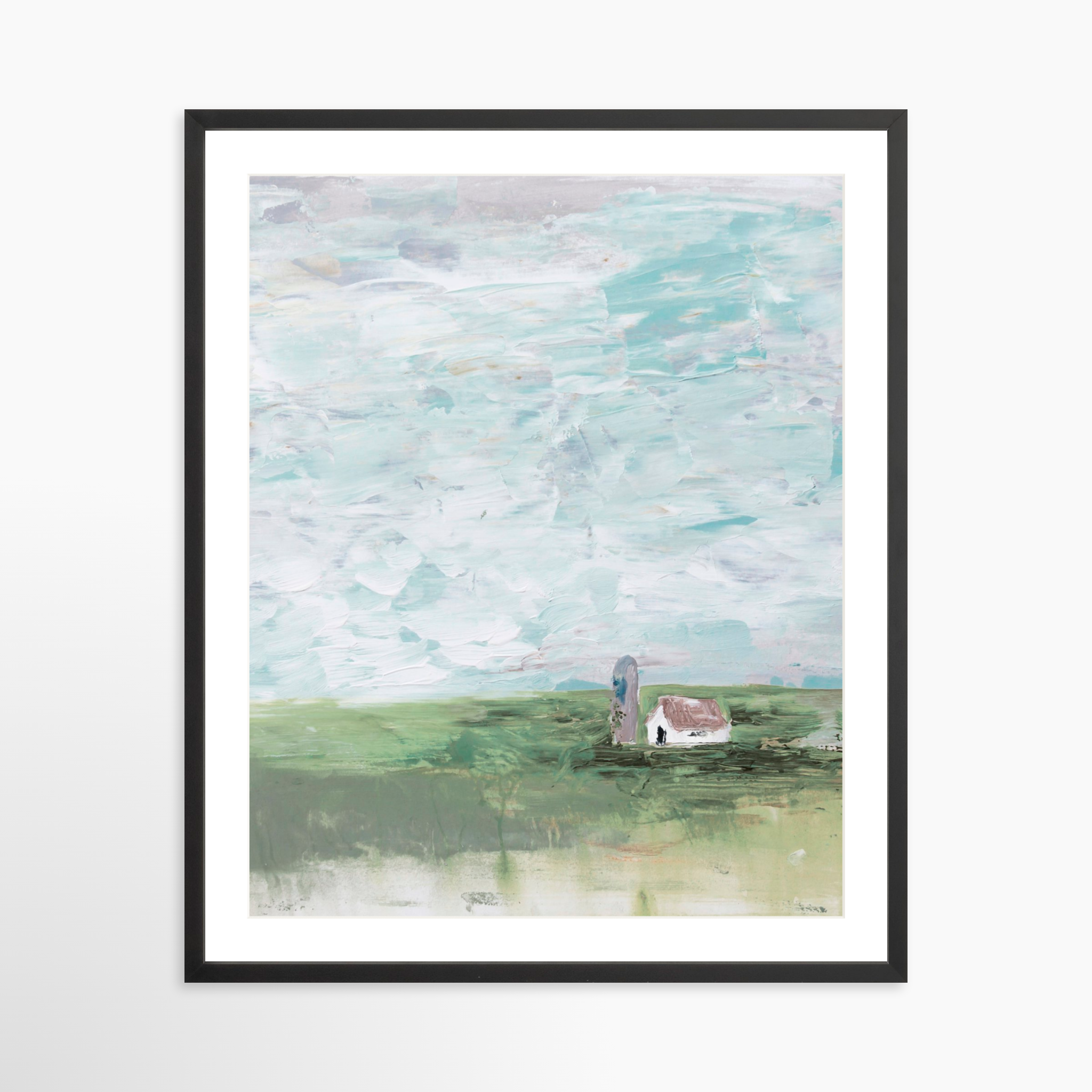 24x30 / Black Frame + White Mat