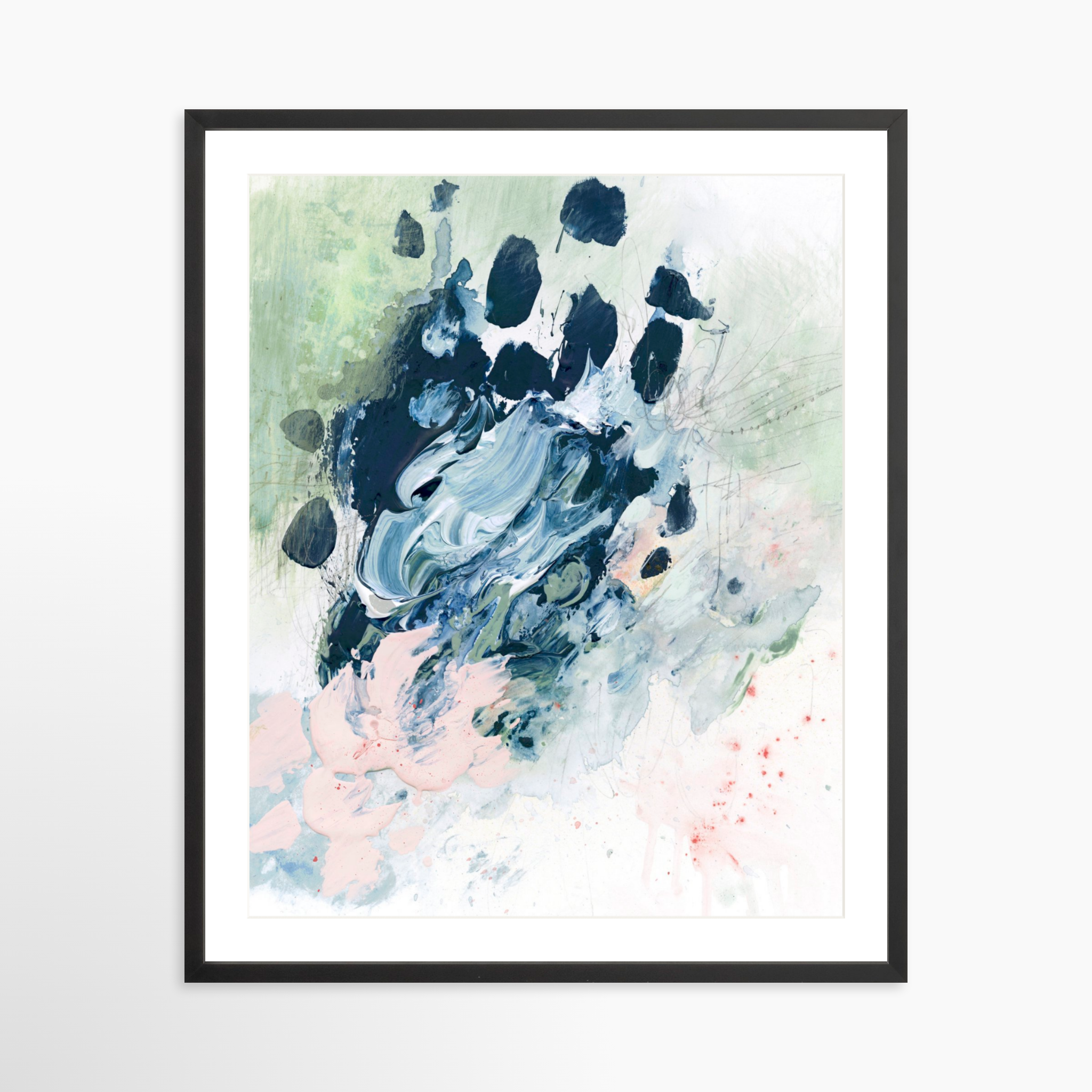24x30 / Black Frame + White Mat