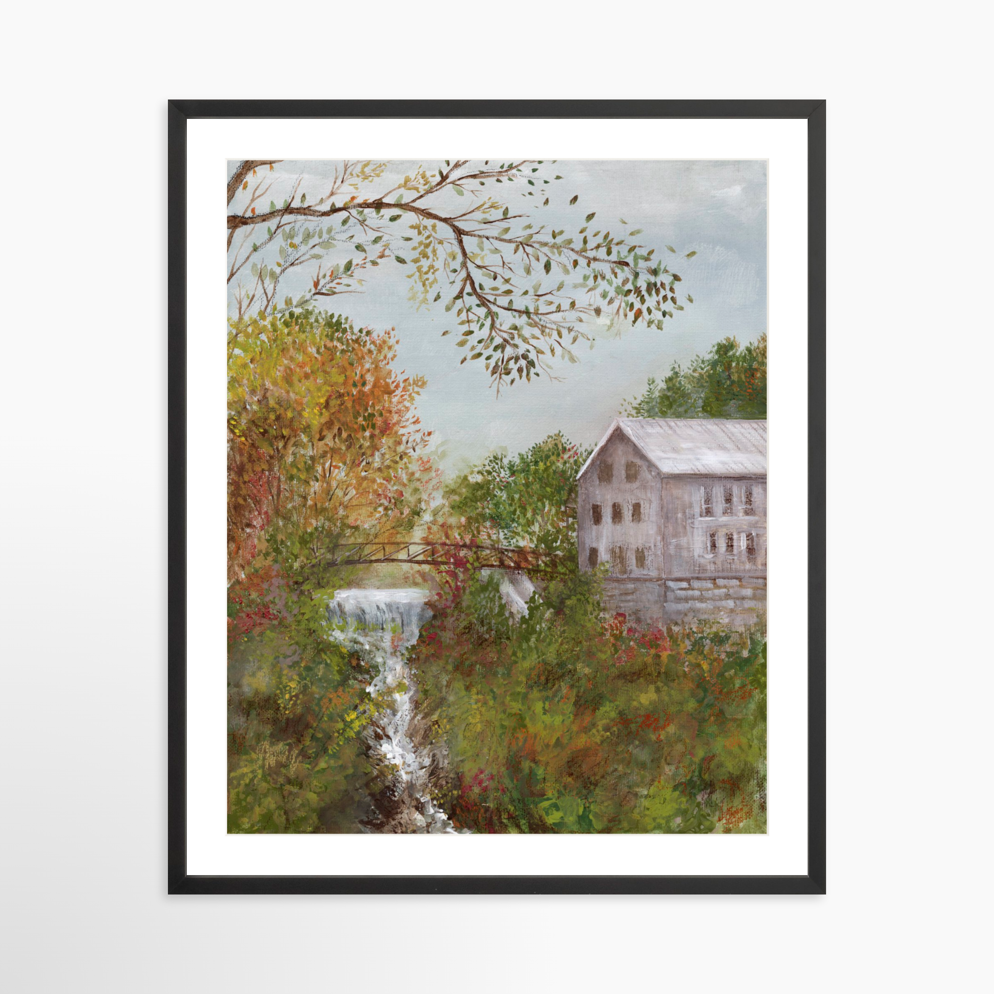 24x30 / Black Frame + White Mat