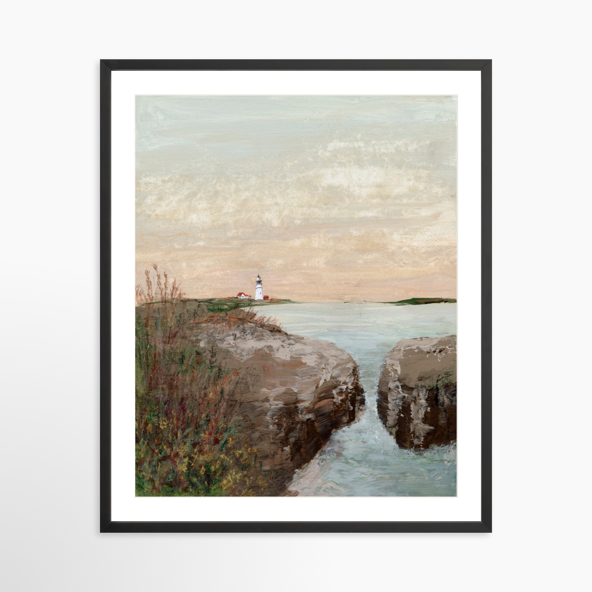 24x30 / Black Frame + White Mat