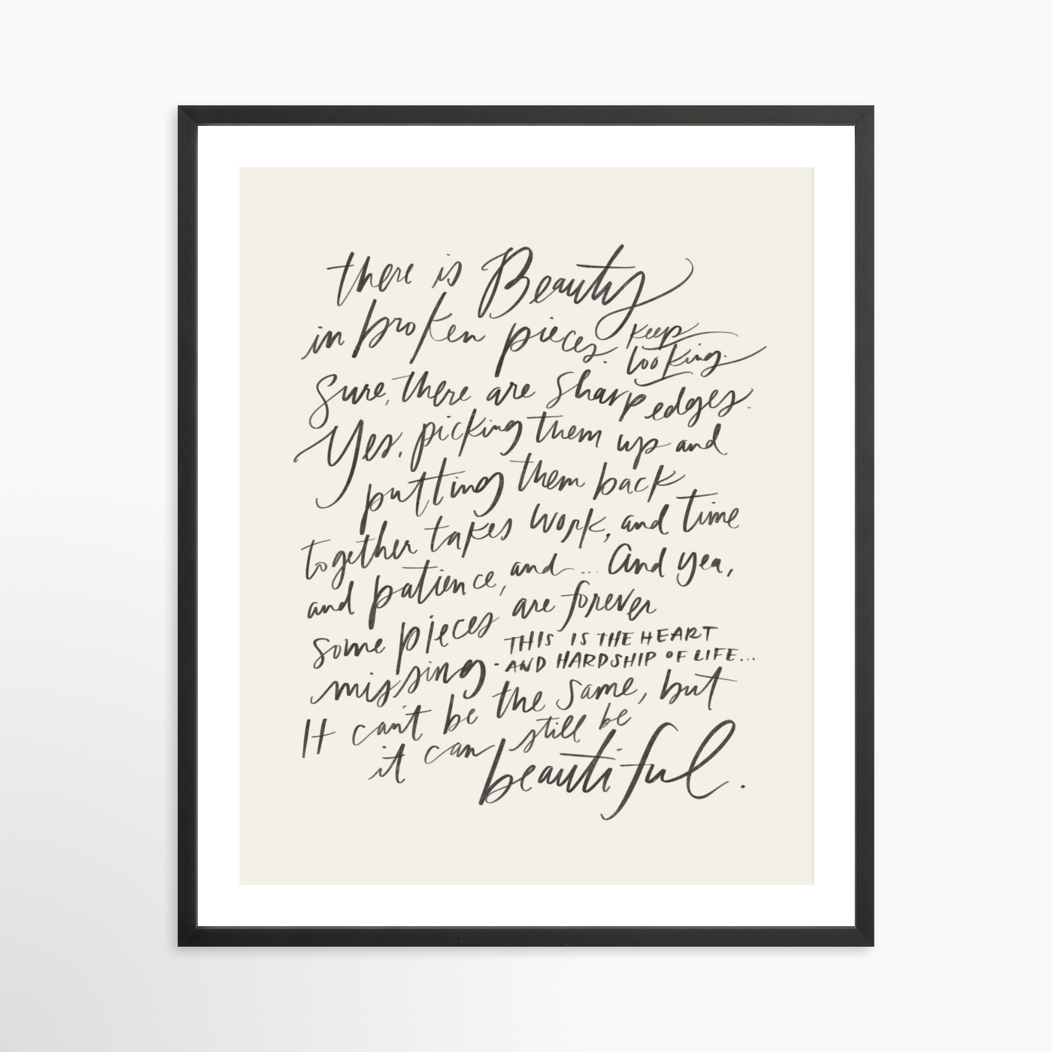 24x30 / Black Frame + White Mat