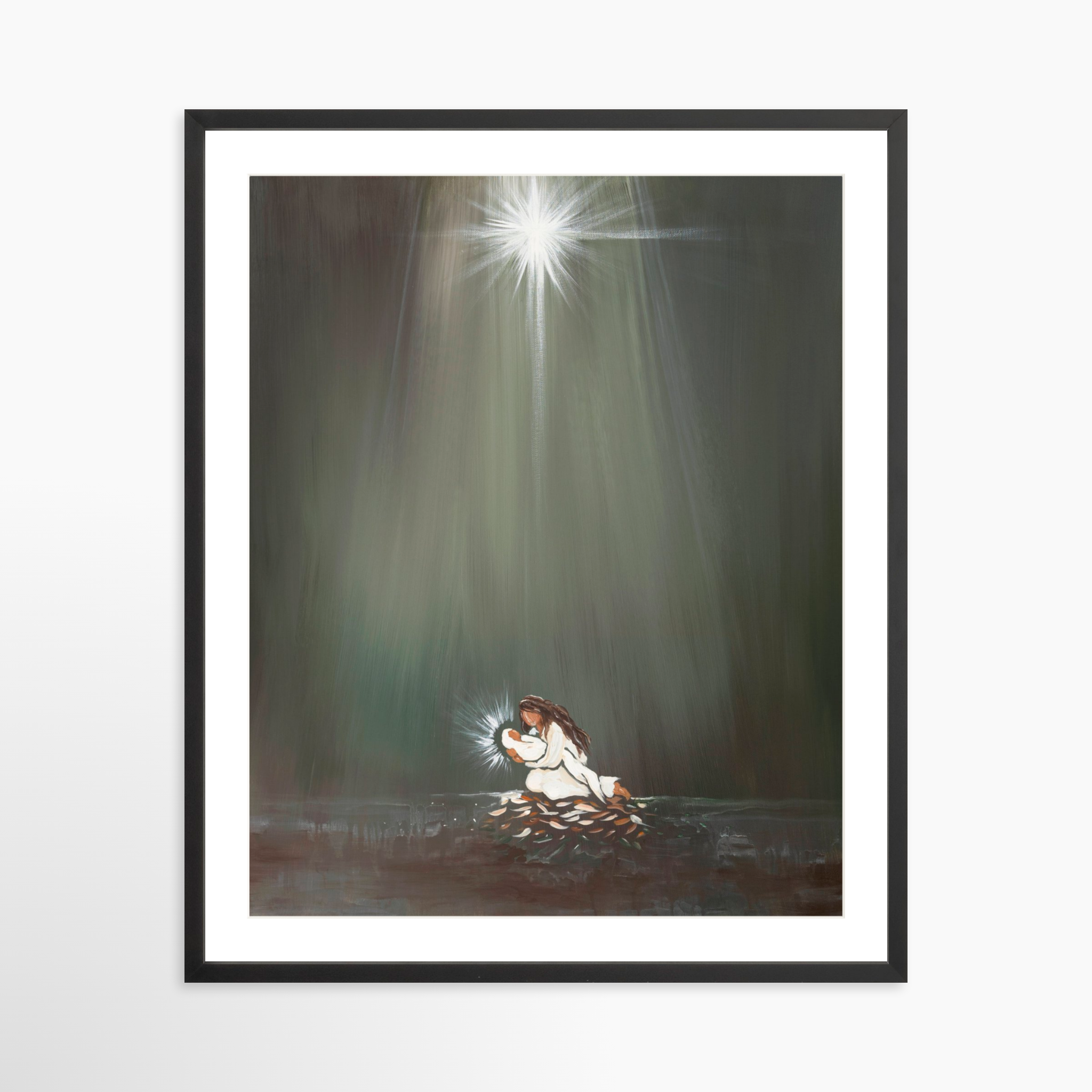 24x30 / Black Frame + White Mat