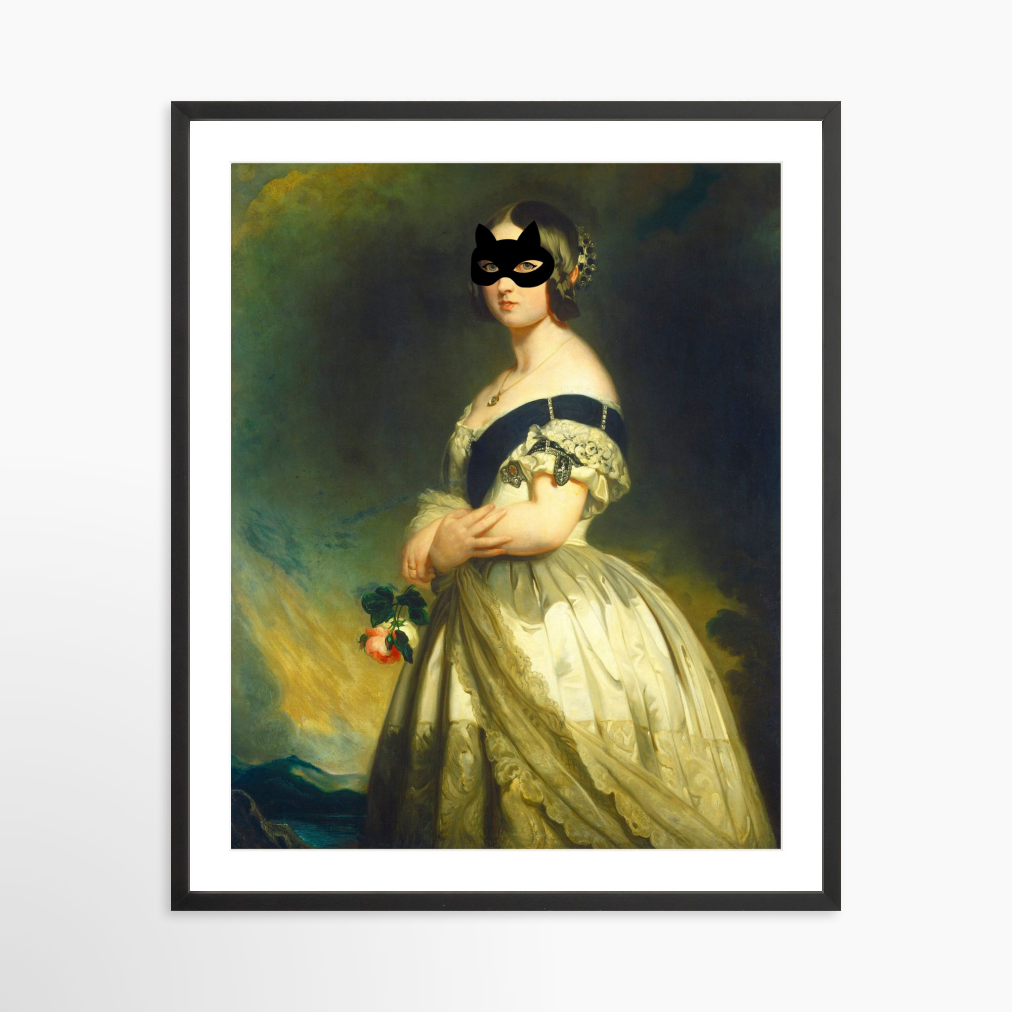 24x30 / Black Frame + White Mat