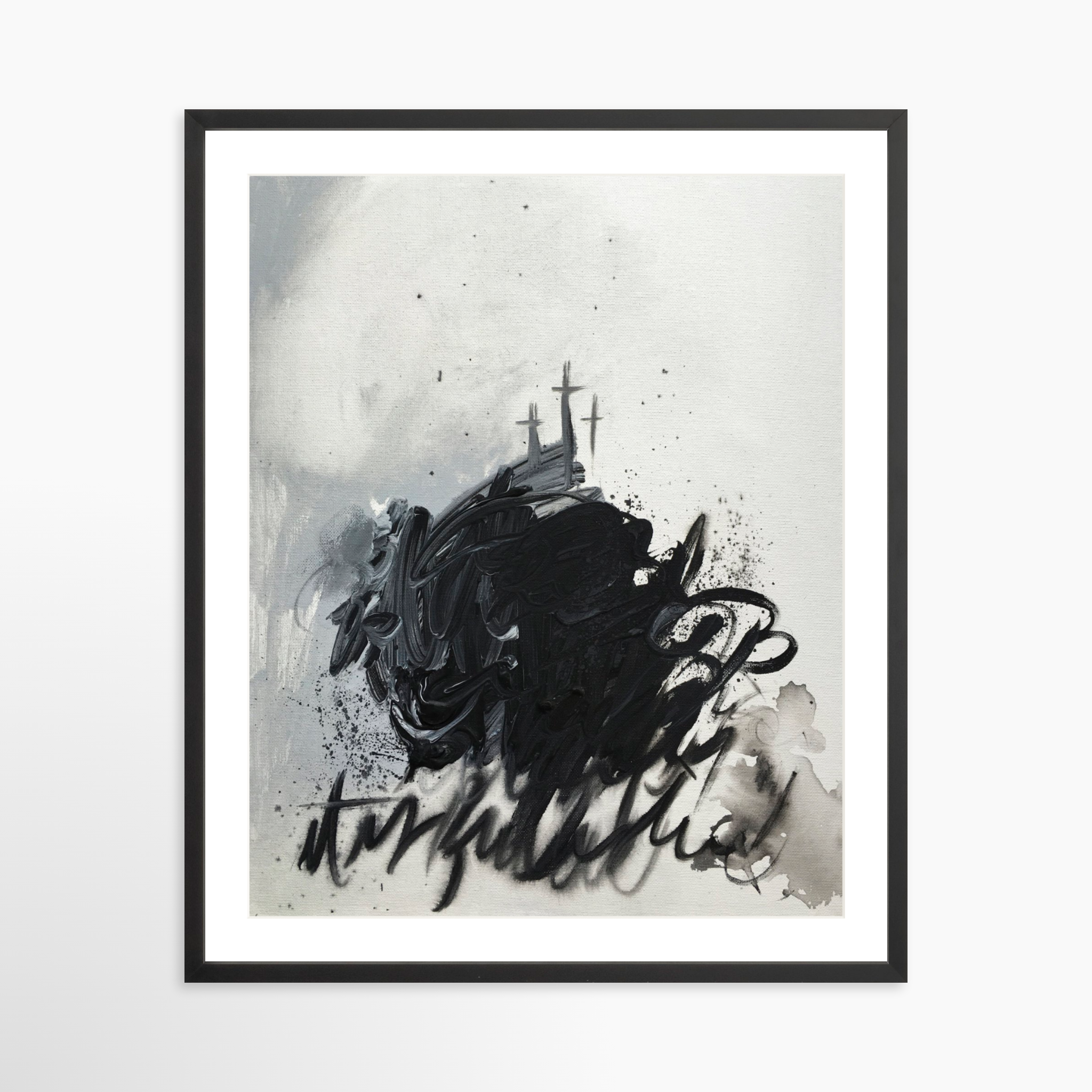 24x30 / Black Frame + White Mat