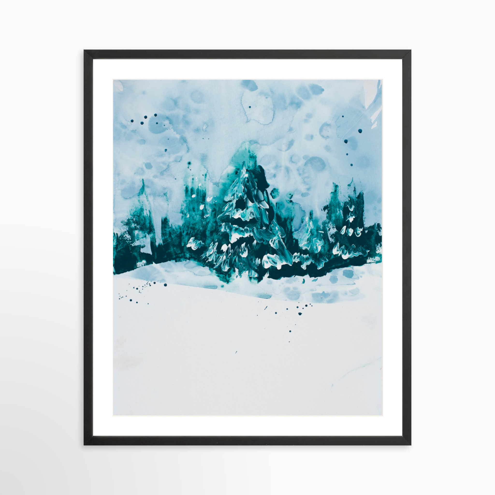 24x30 / Black Frame + White Mat