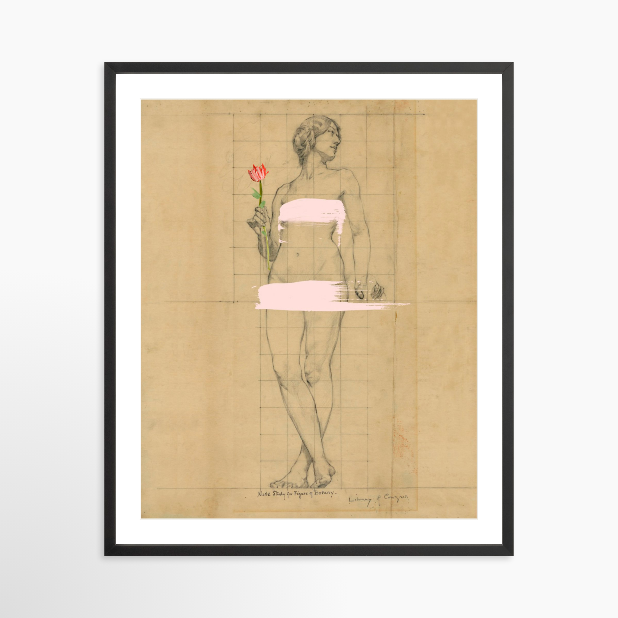 24x30 / Black Frame + White Mat