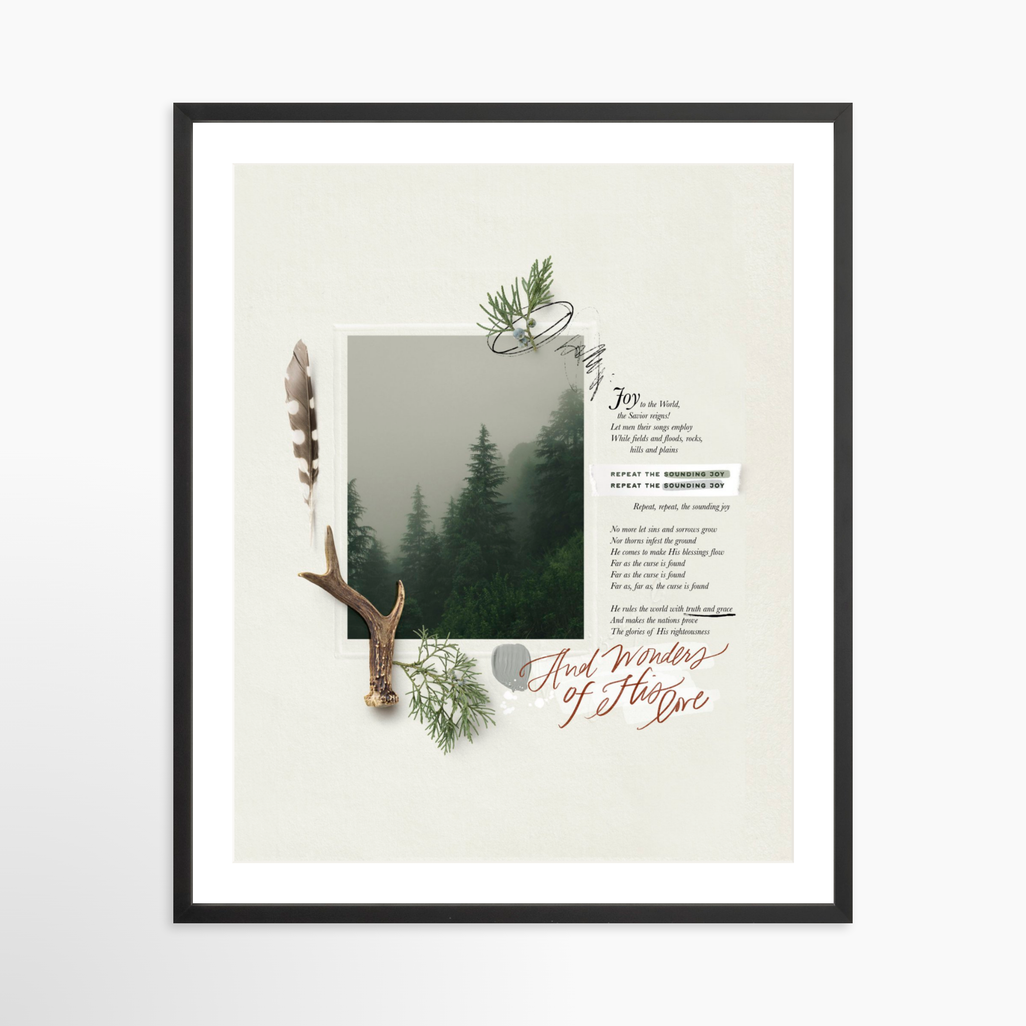 24x30 / Black Frame + White Mat