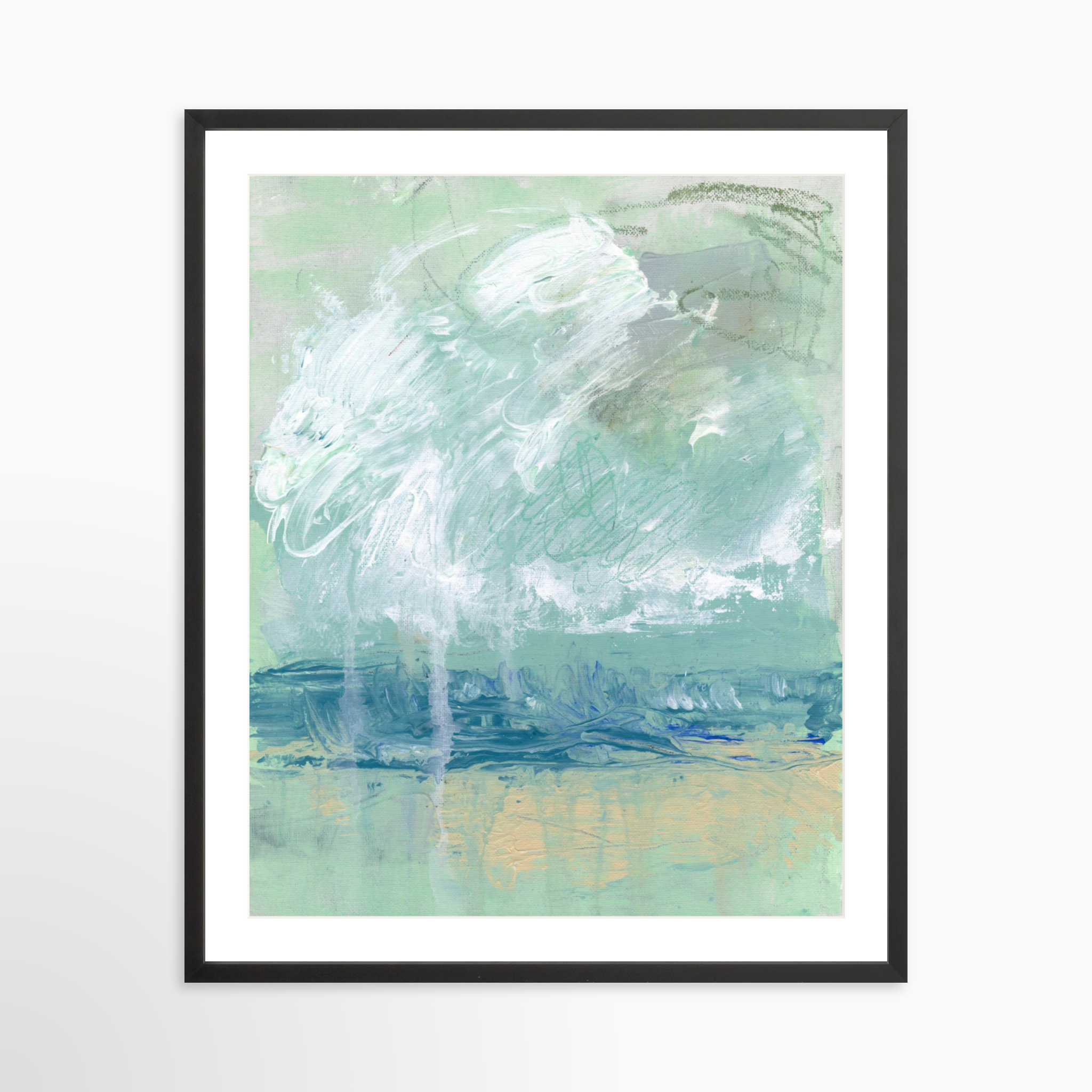 24x30 / Black Frame + White Mat