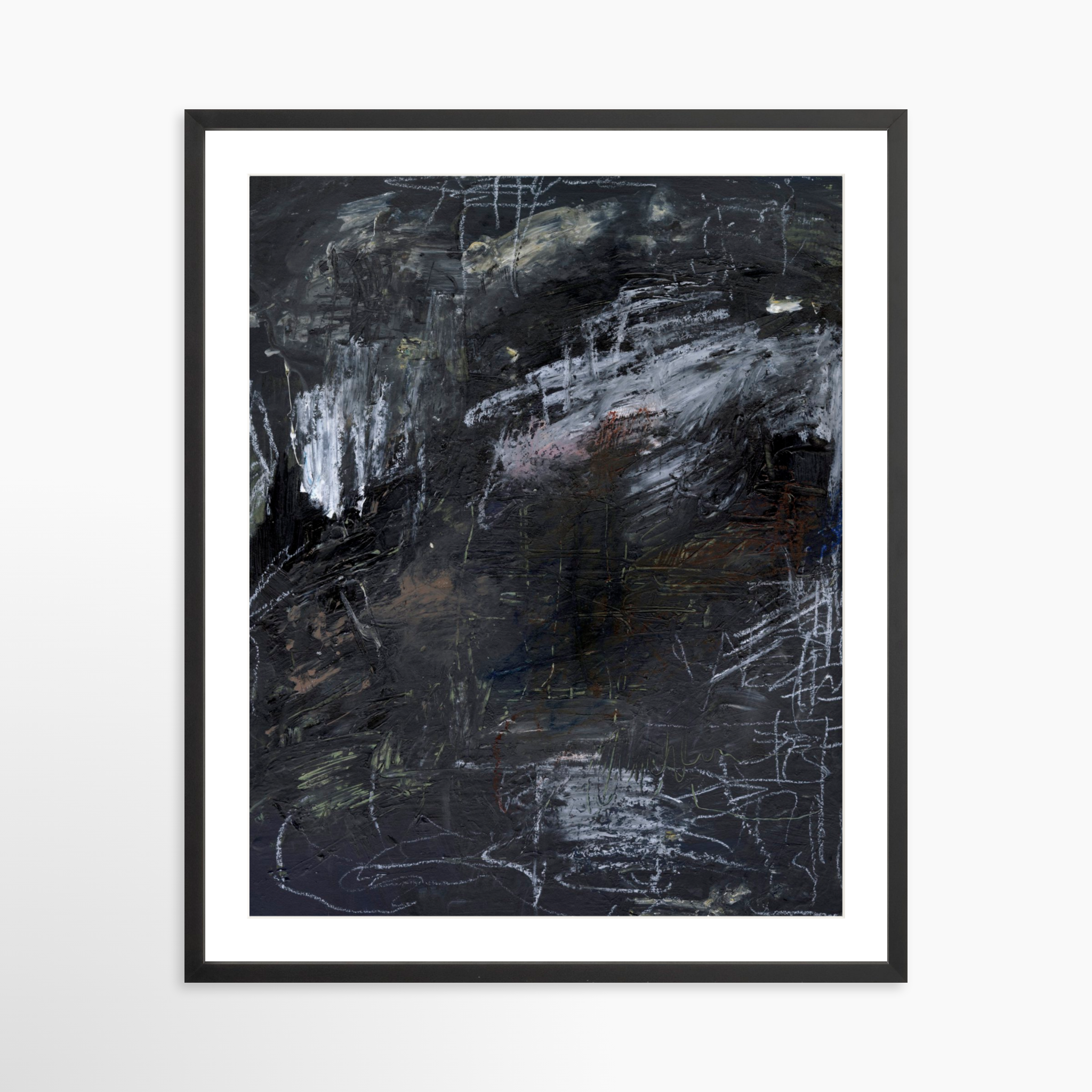 24x30 / Black Frame + White Mat