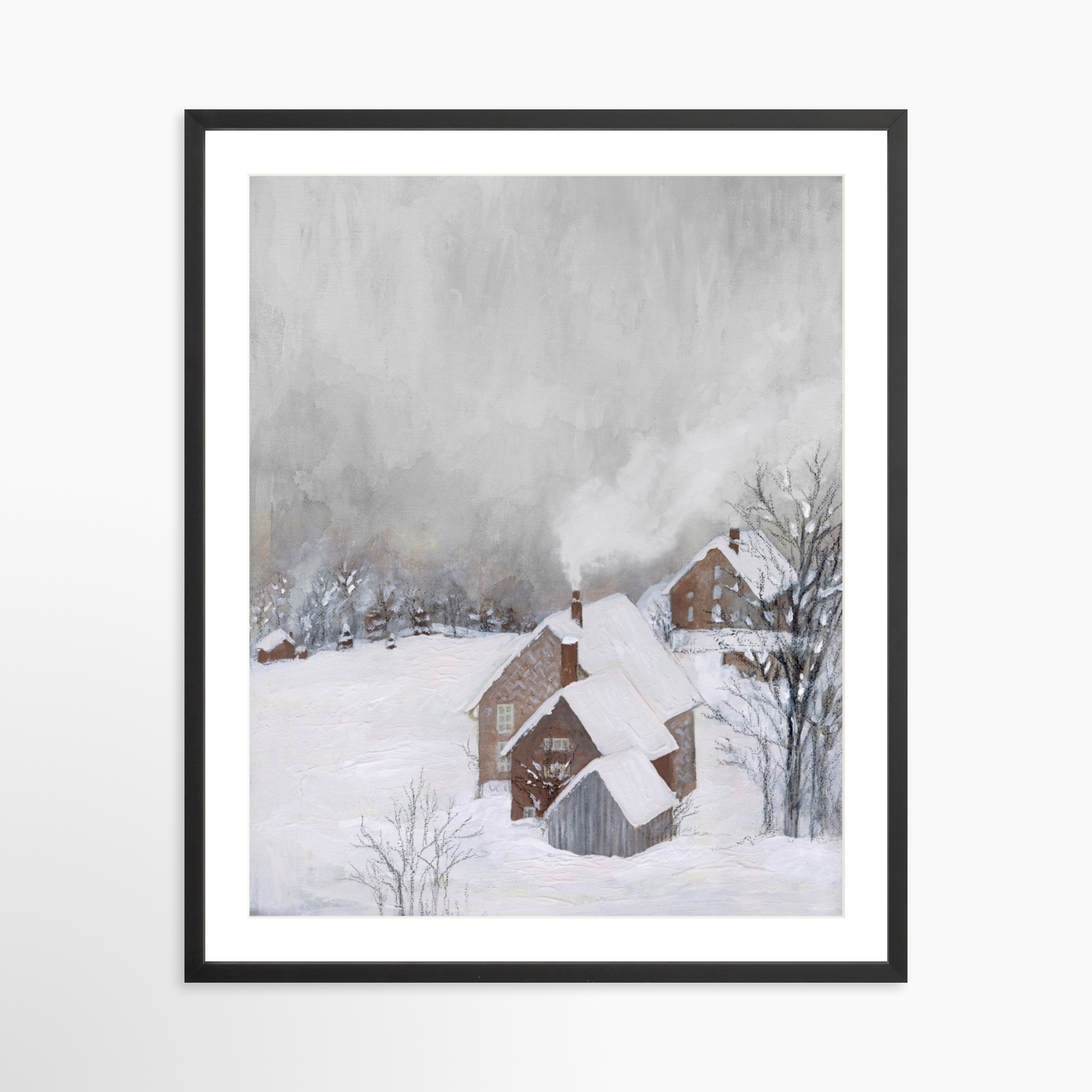 24x30 / Black Frame + White Mat