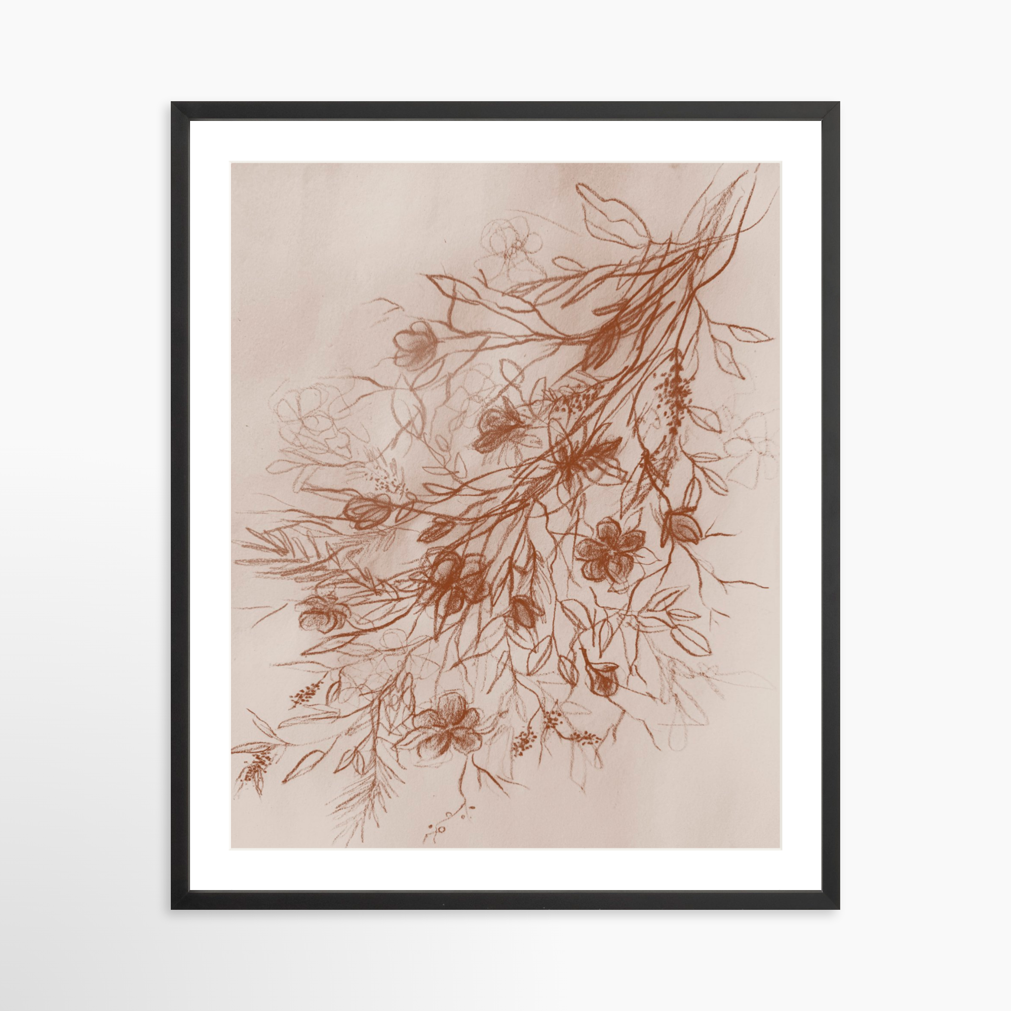 24x30 / Black Frame + White Mat