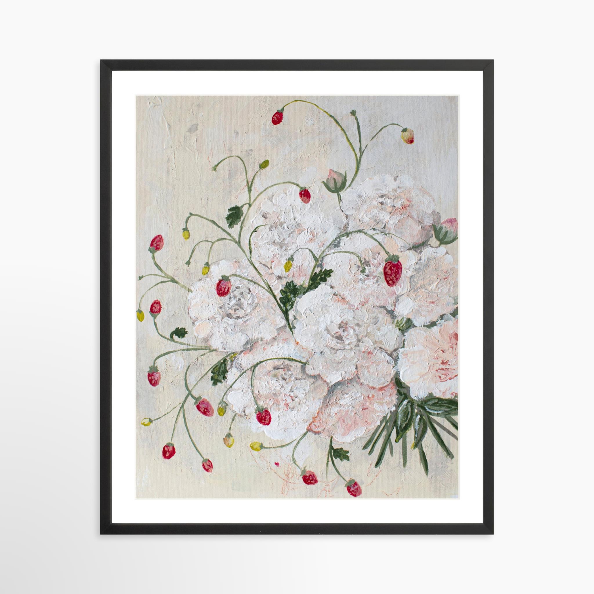 24x30 / Black Frame + White Mat