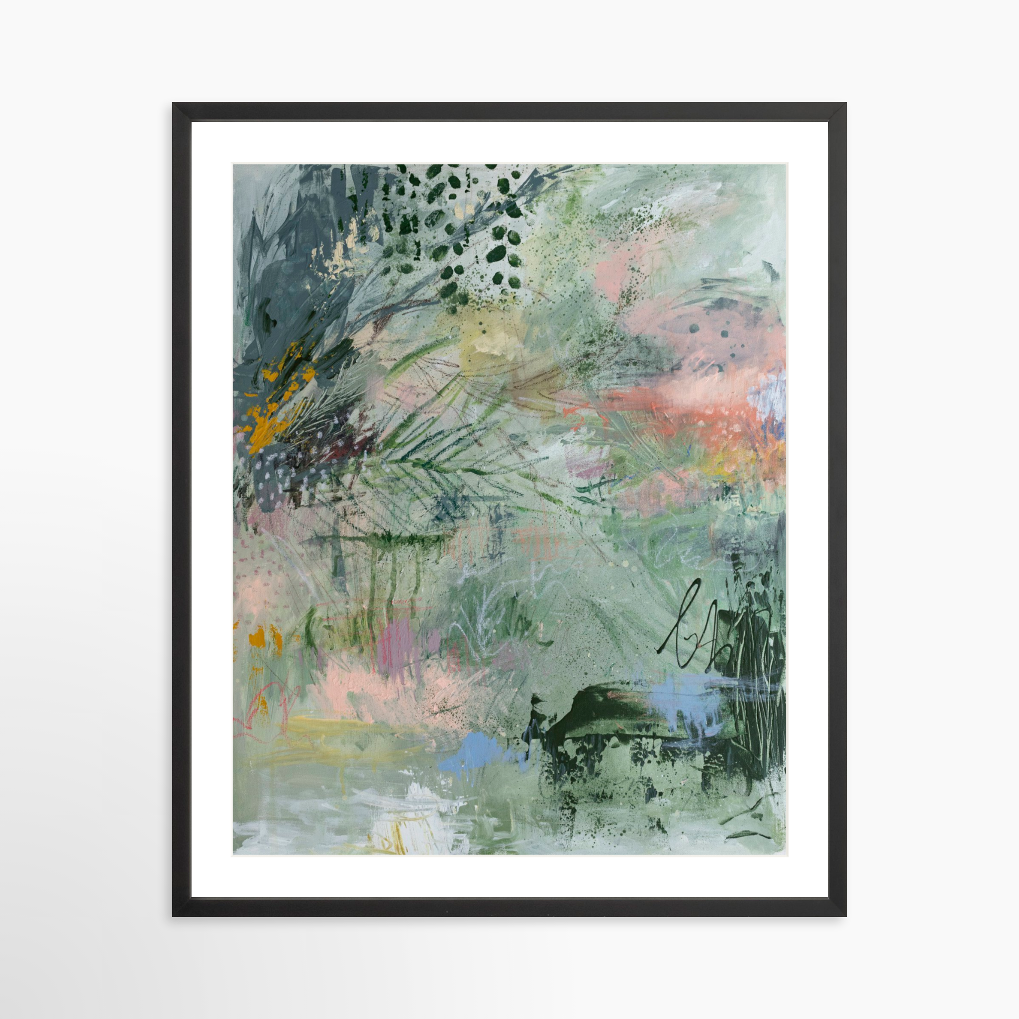 24x30 / Black Frame + White Mat