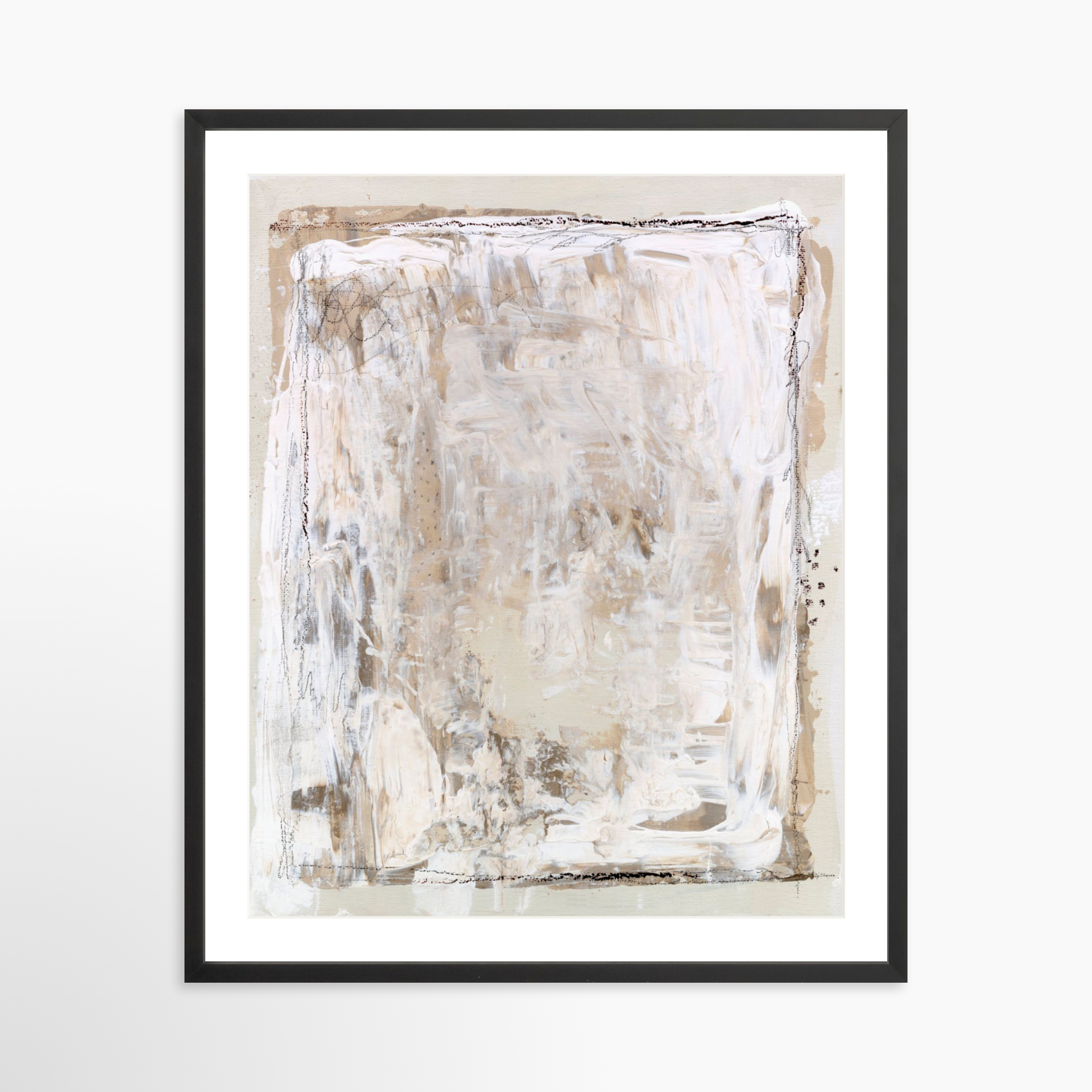 24x30 / Black Frame + White Mat