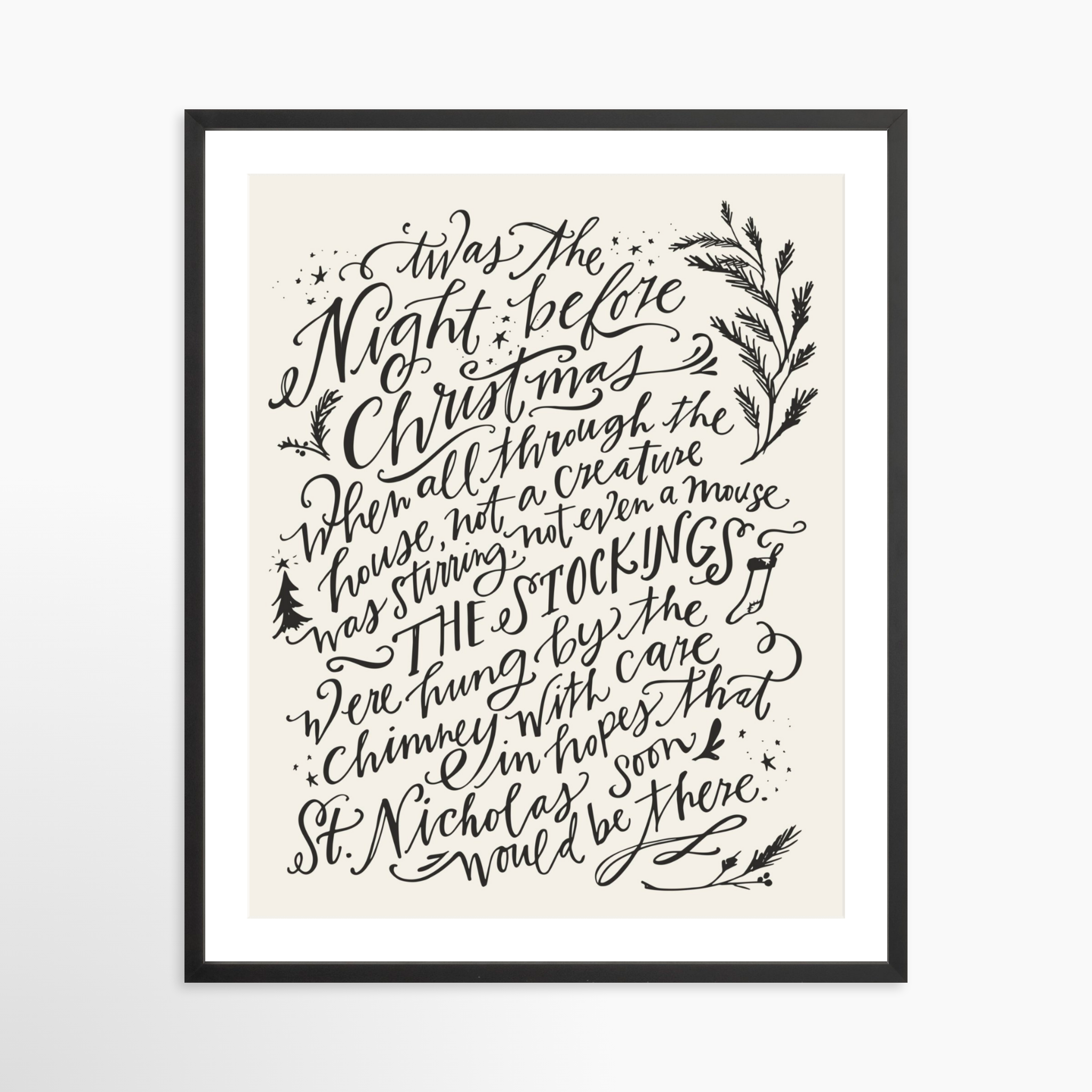 24x30 / Black Frame + White Mat