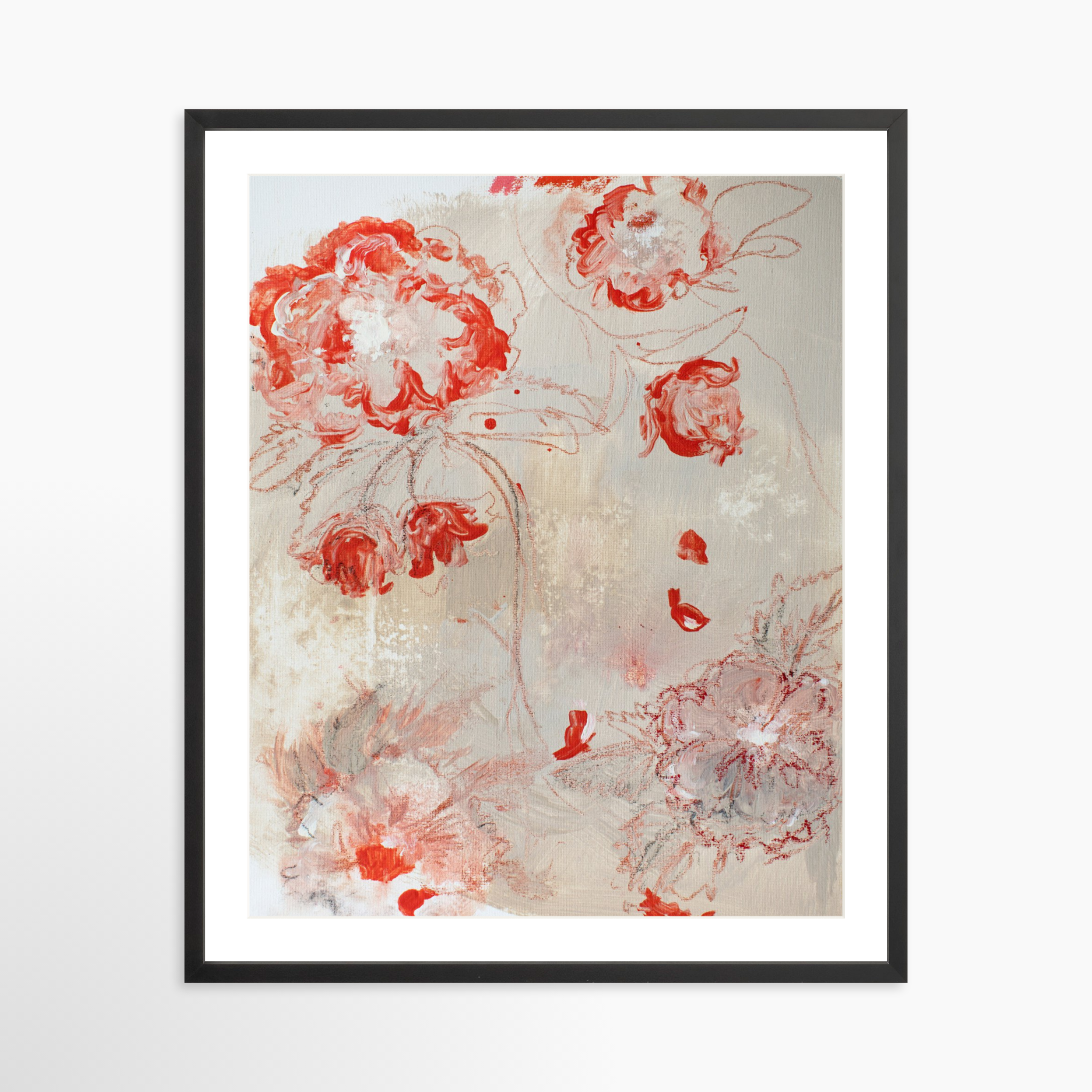 24x30 / Black Frame + White Mat