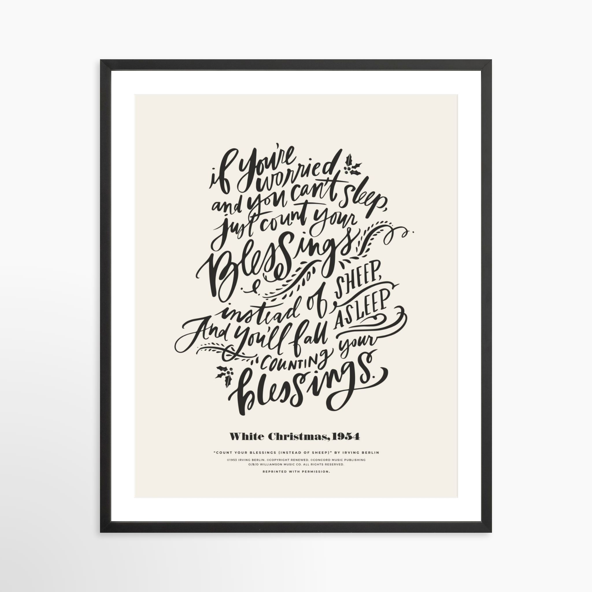 24x30 / Black Frame + White Mat
