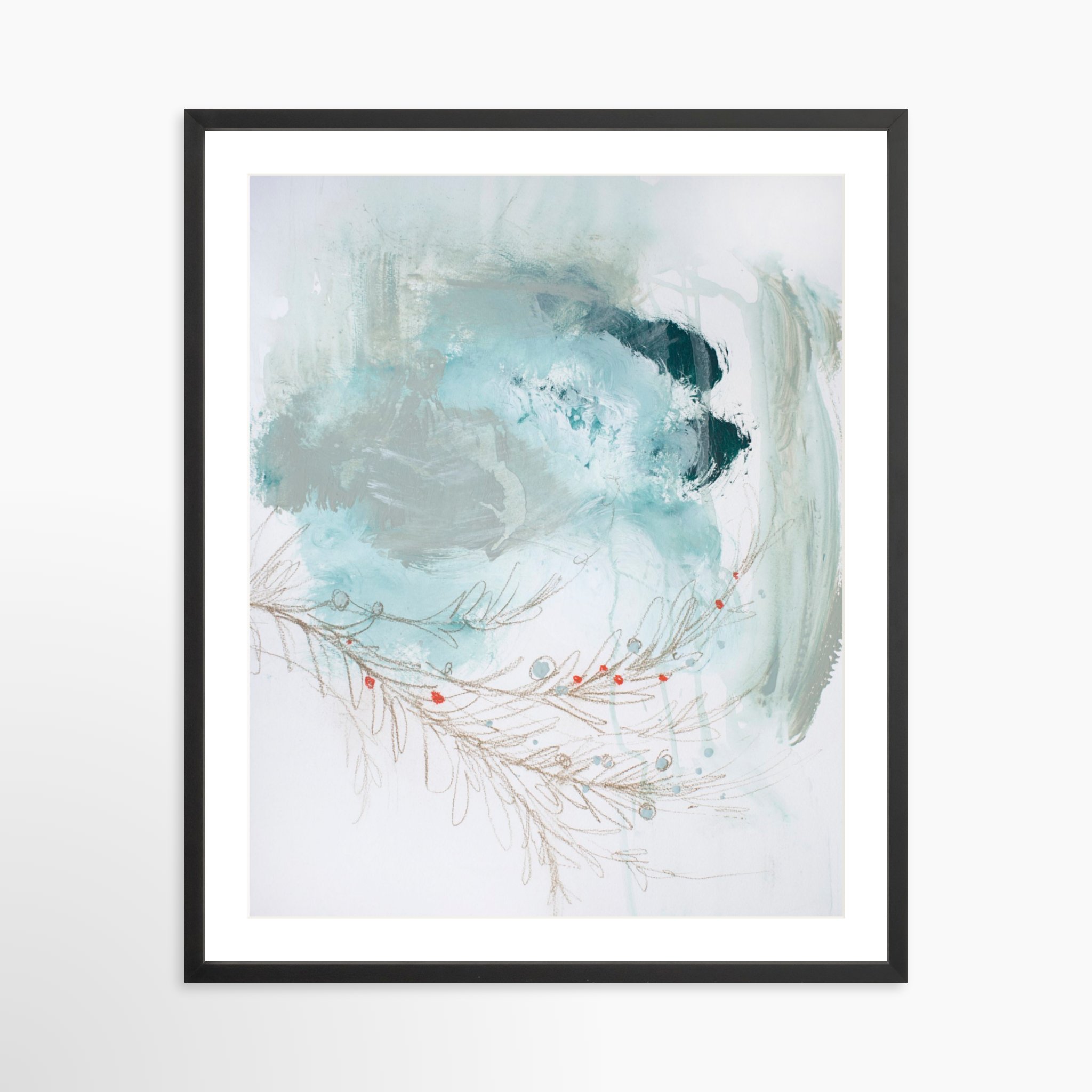 24x30 / Black Frame + White Mat