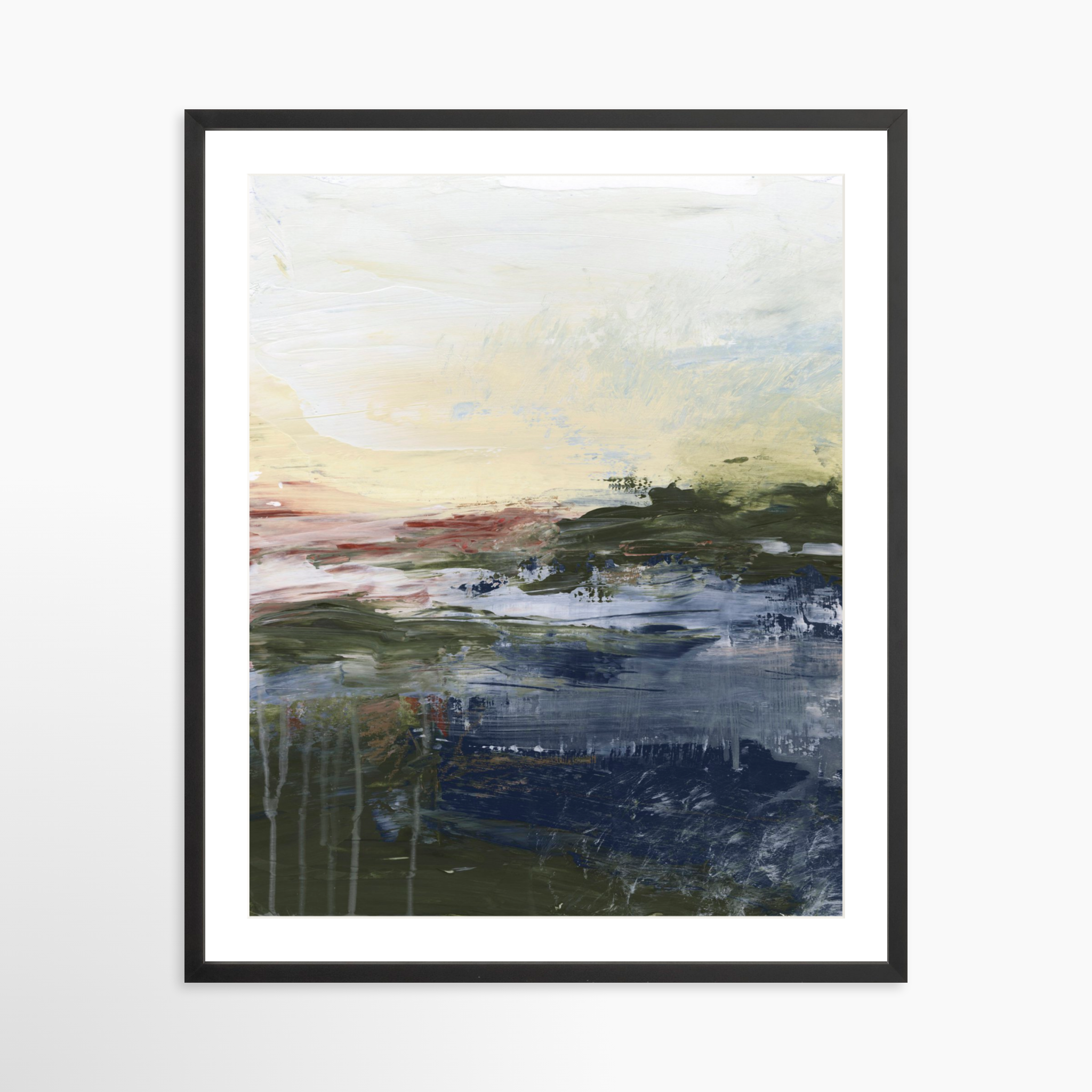 24x30 / Black Frame + White Mat