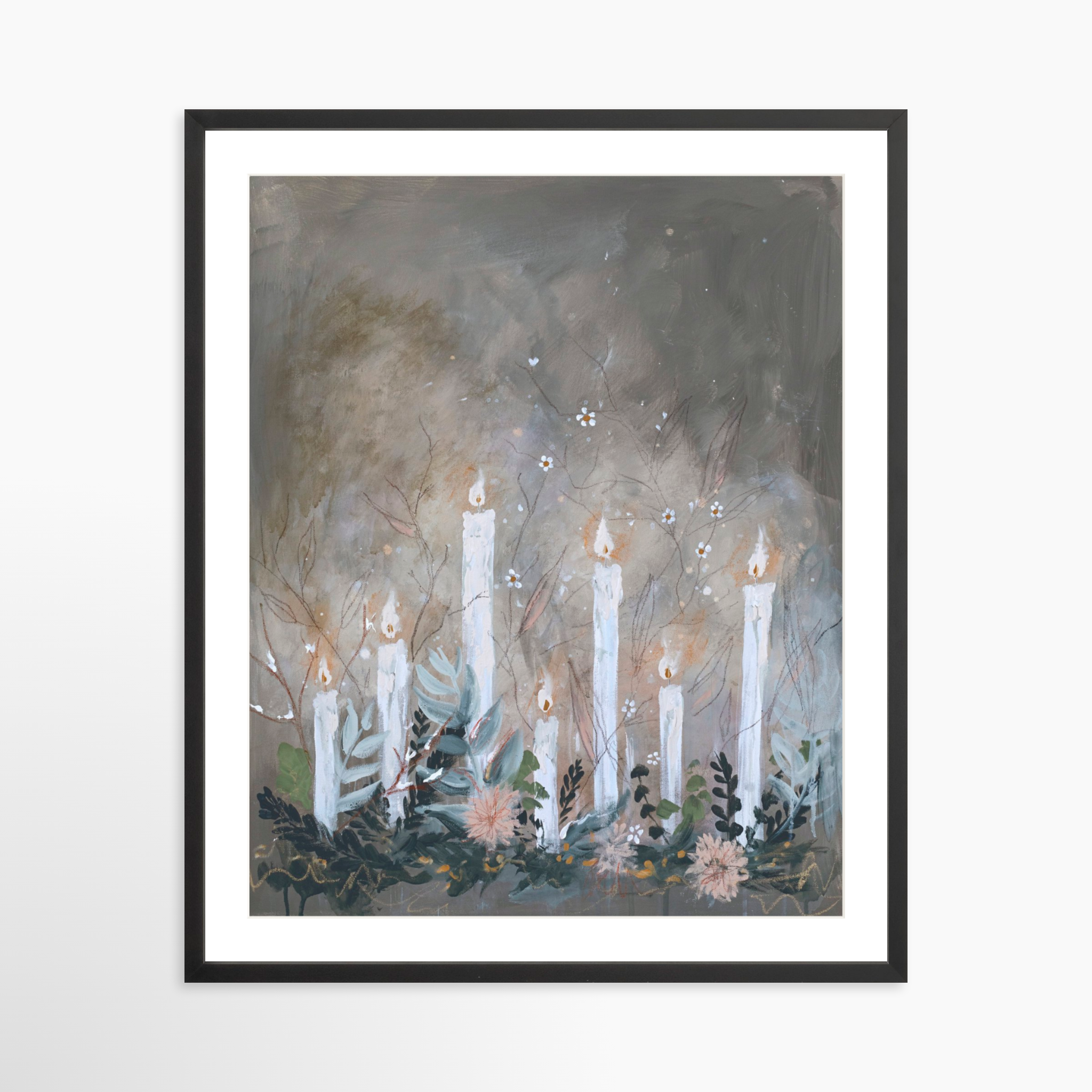 24x30 / Black Frame + White Mat