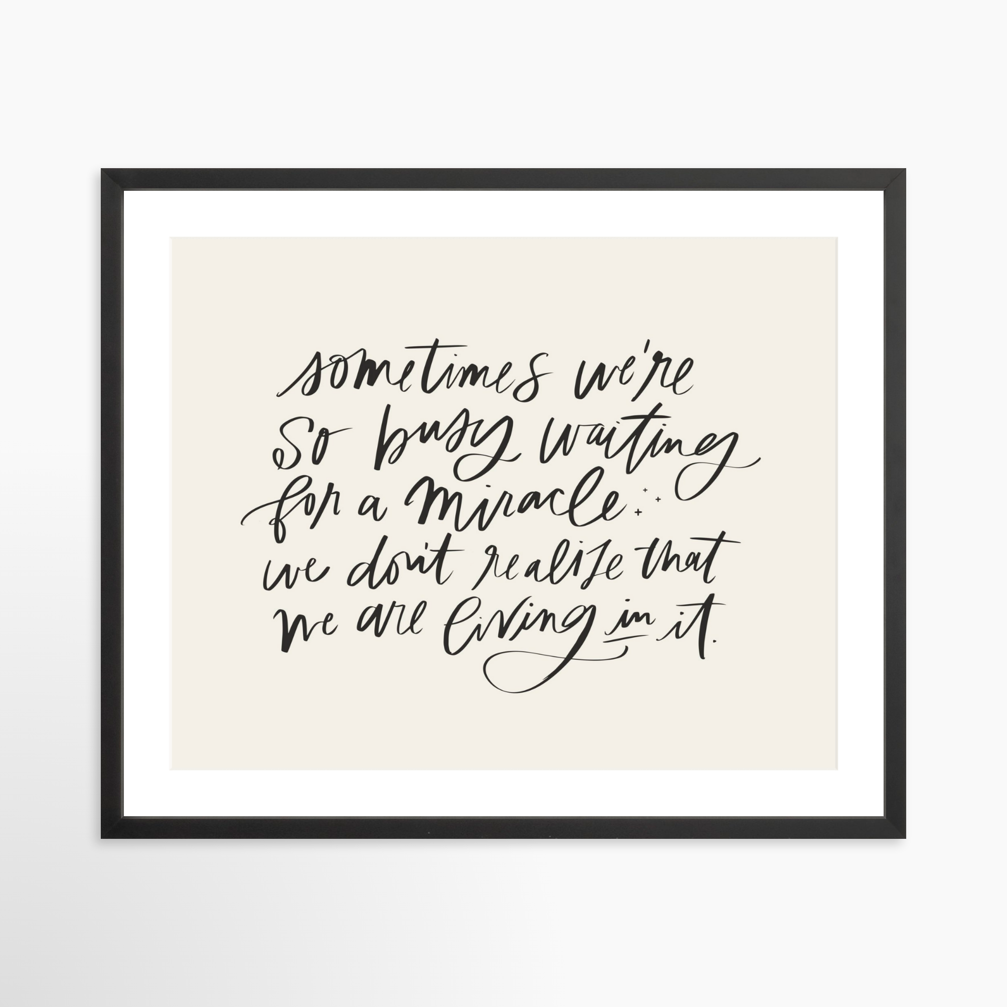 25x20 / Black Frame + White Mat