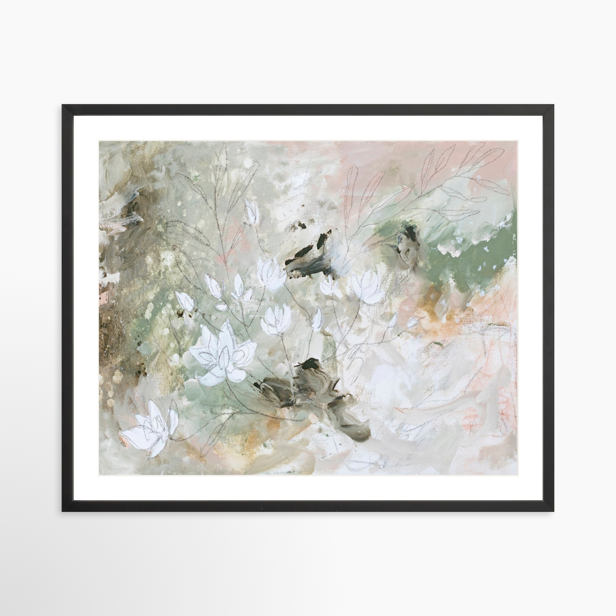 30x24 / Black Frame + White Mat