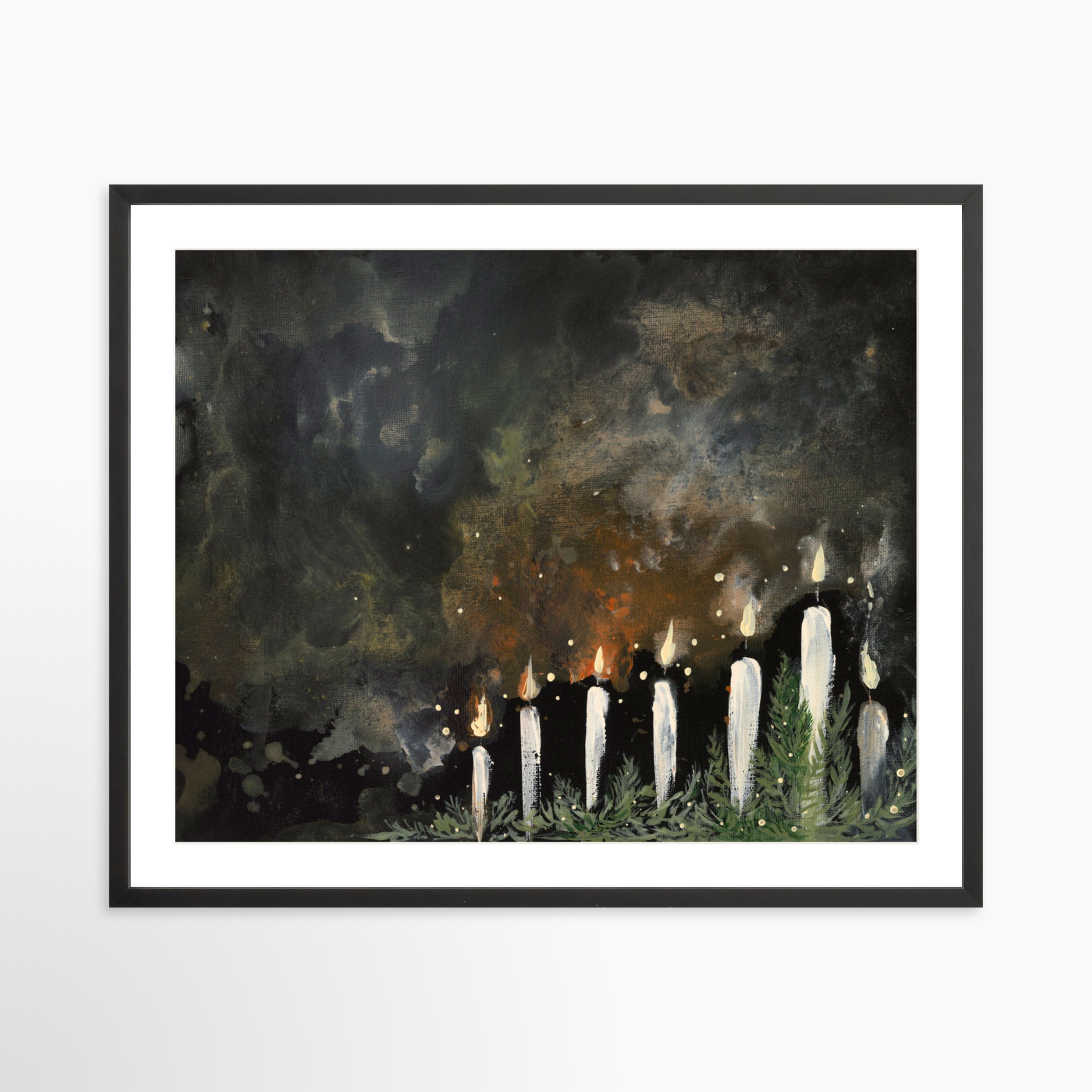 30x24 / Black Frame + White Mat