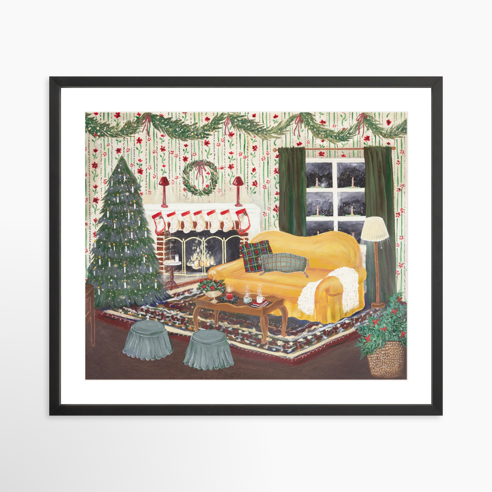 24x20 / Black Frame + White Mat