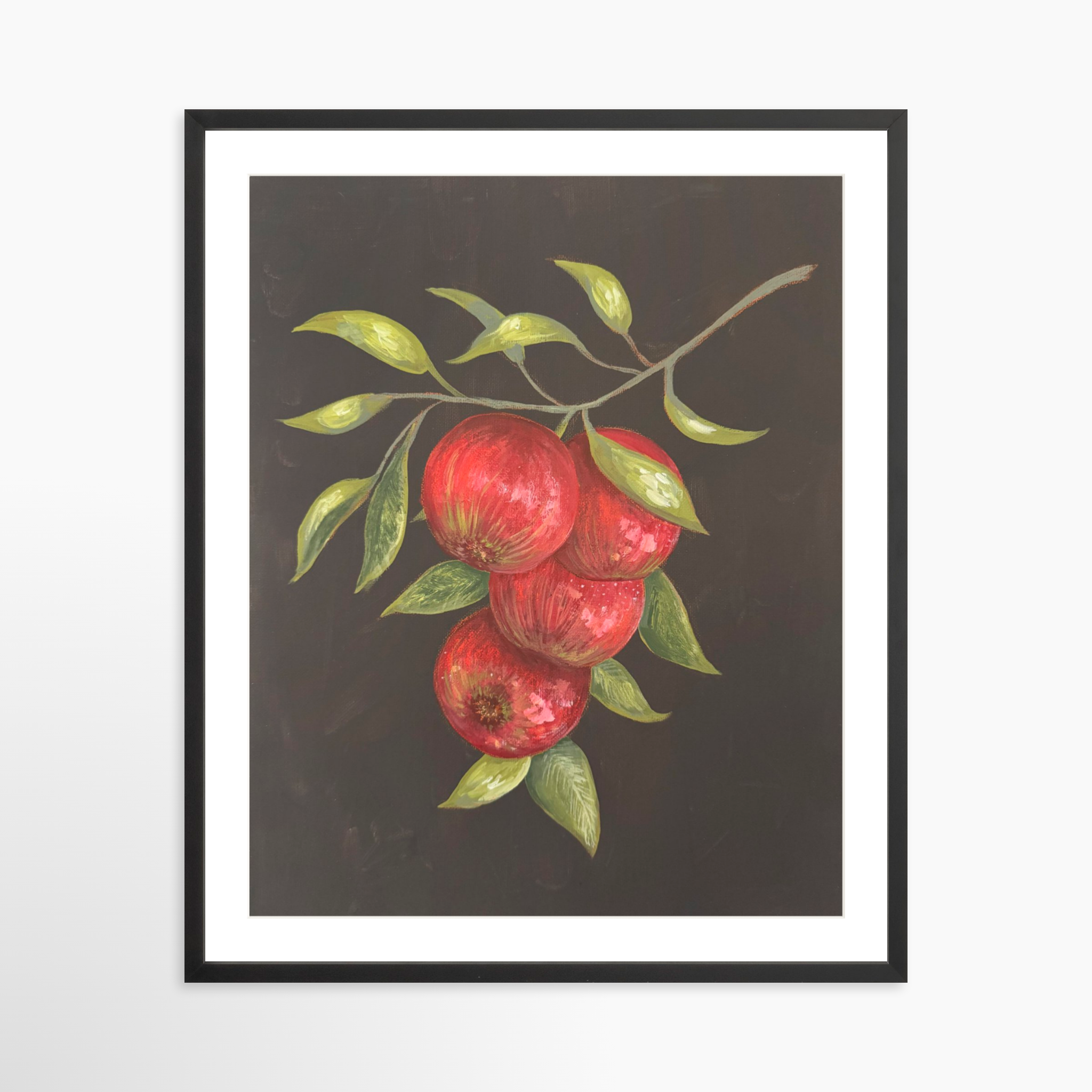 24x30 / Black Frame + White Mat