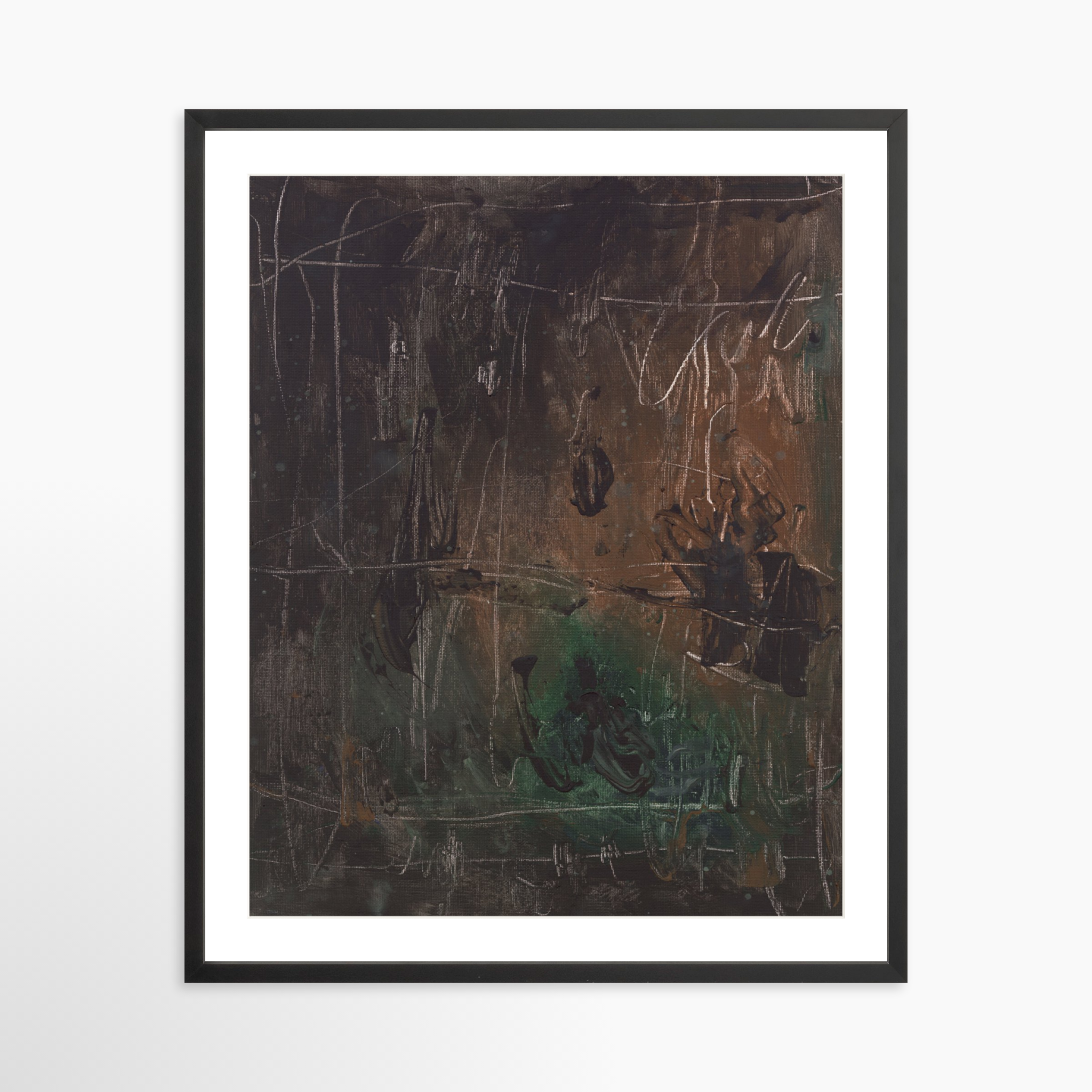 24x30 / Black Frame + White Mat