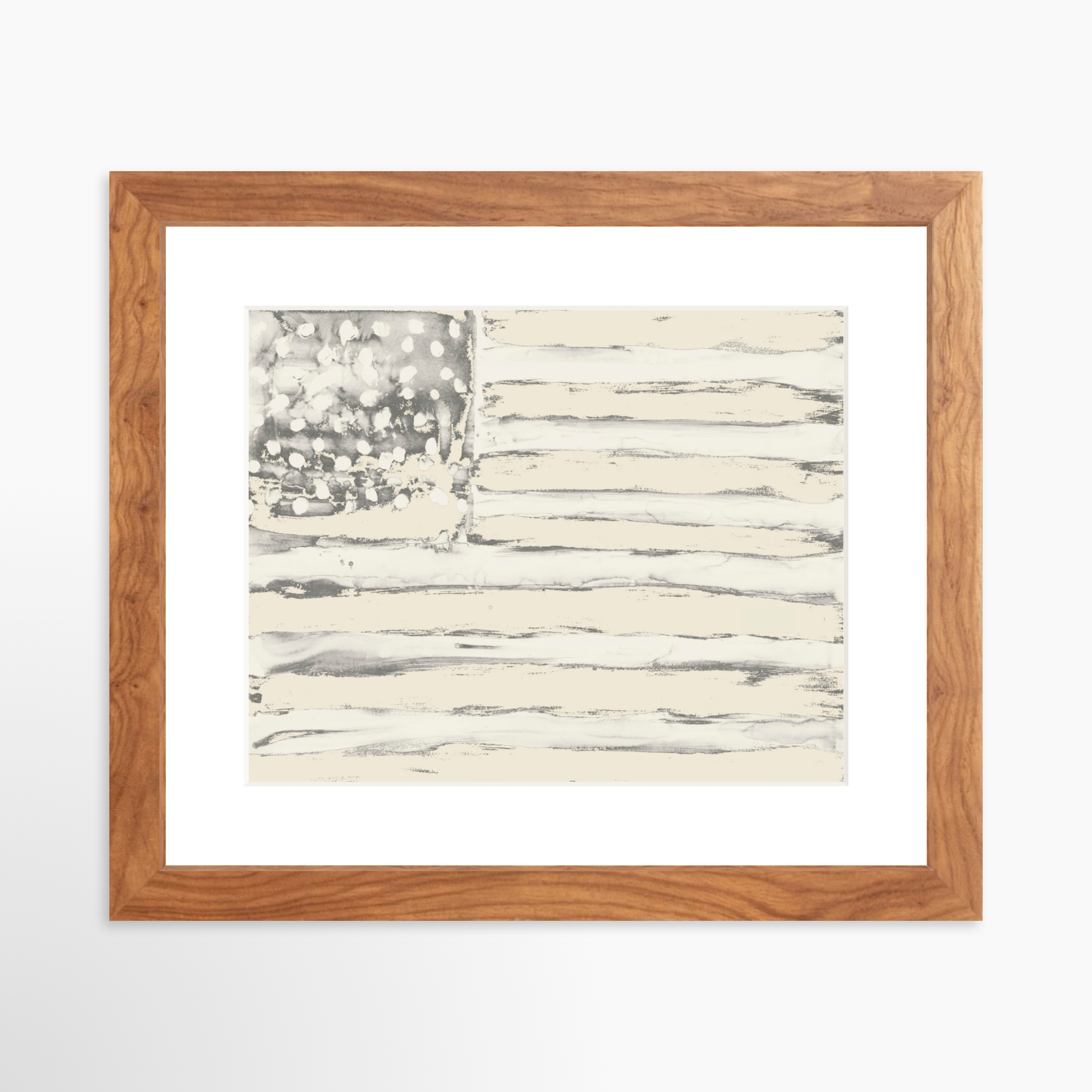 10x8 / Light Walnut Frame + White Mat
