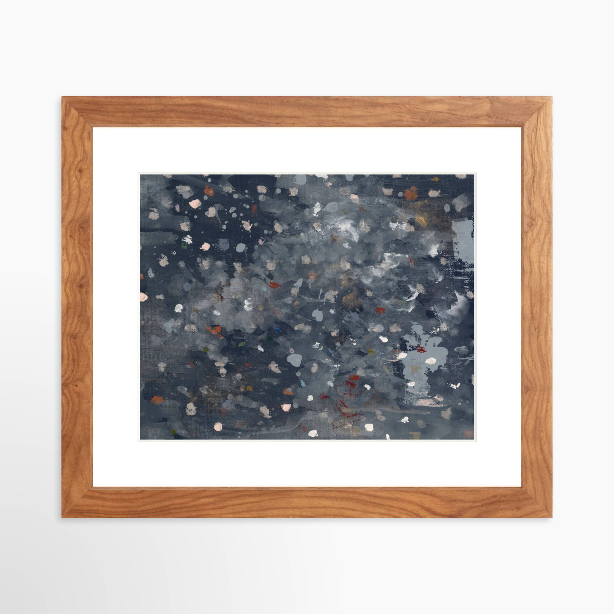 10x8 / Light Walnut Frame + White Mat